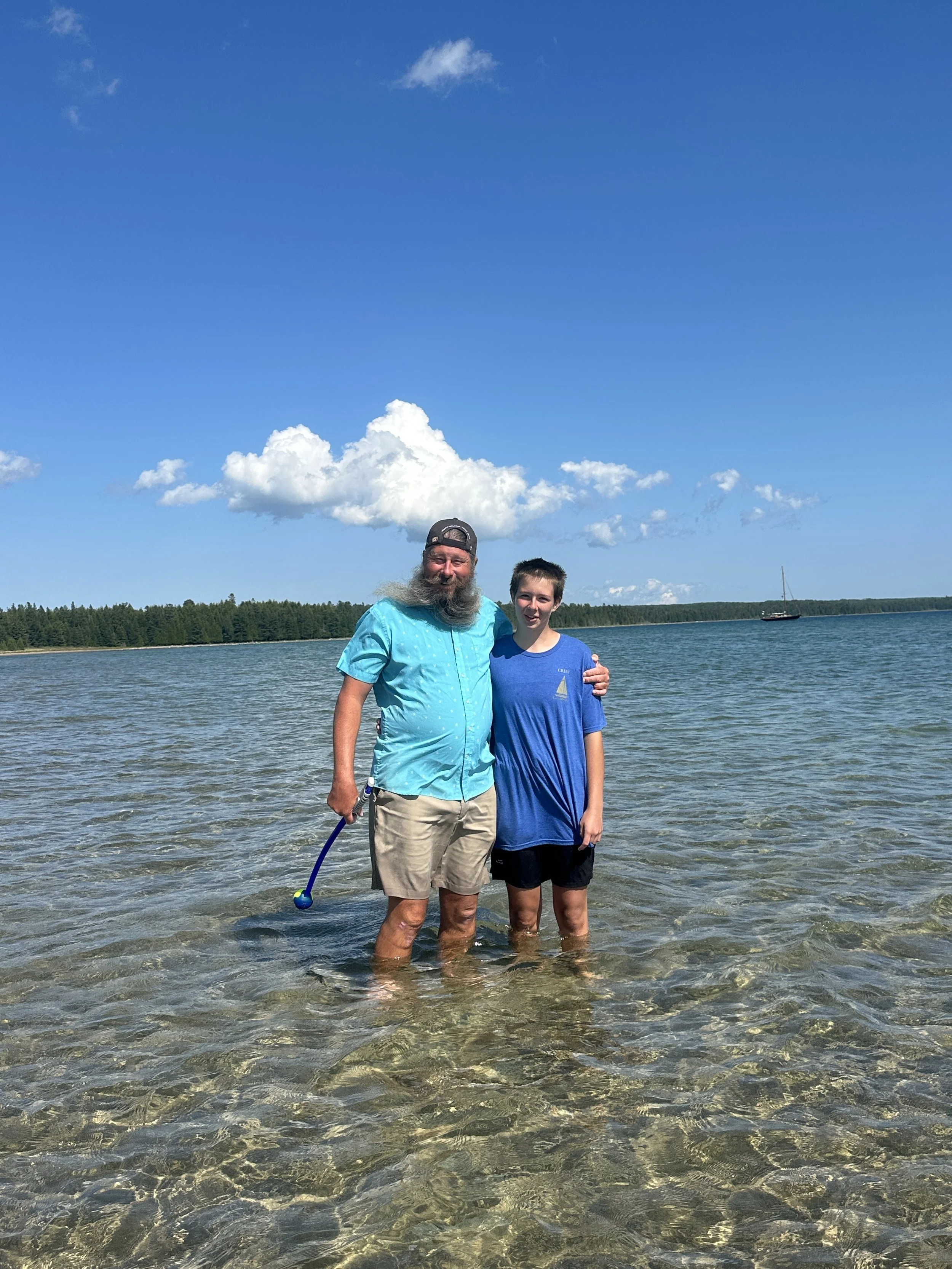 Walking on the sand bars