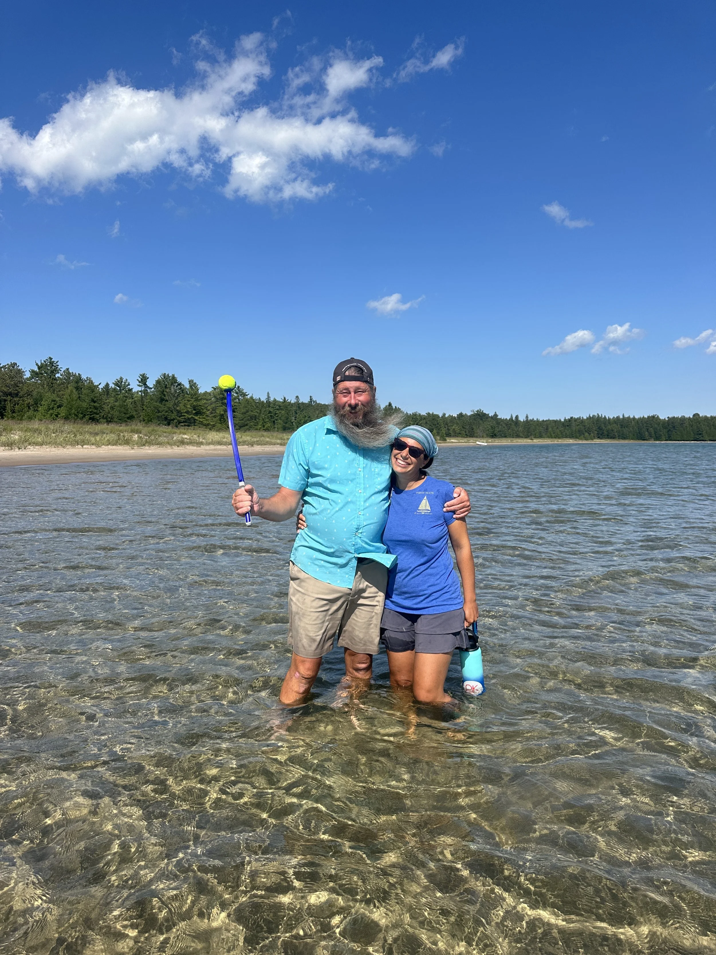 Captain and I in the water