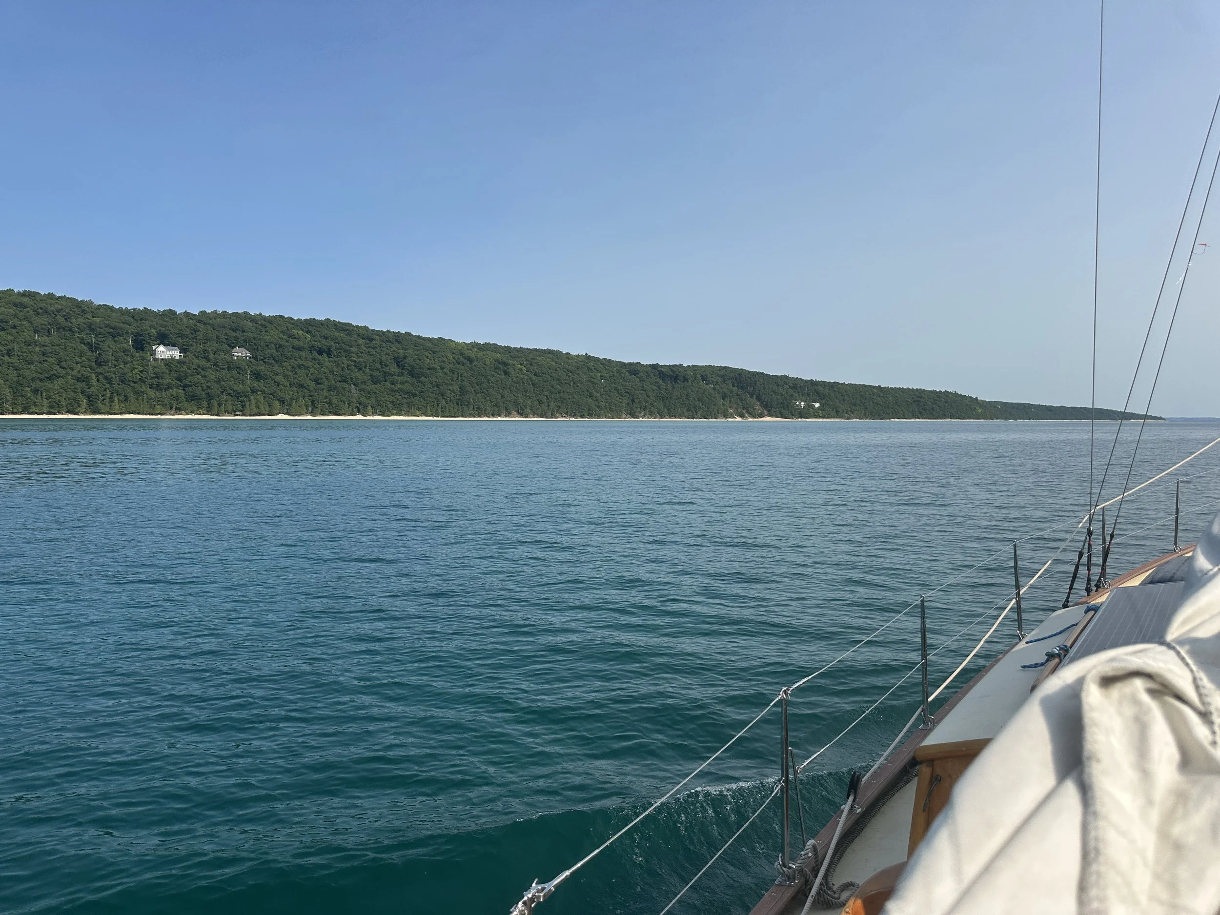 Coast of Michigan and blue waters