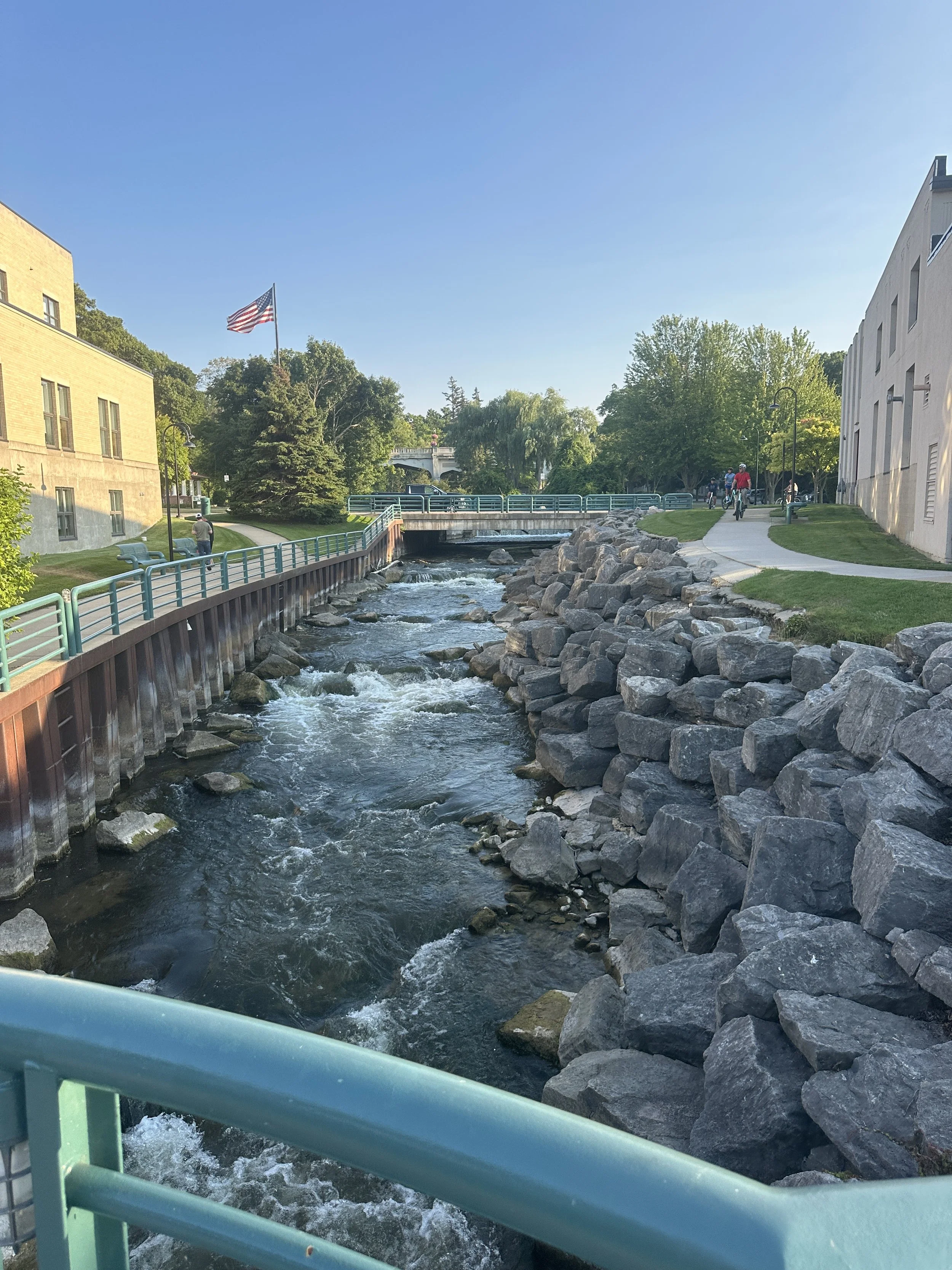 Pretty river in town