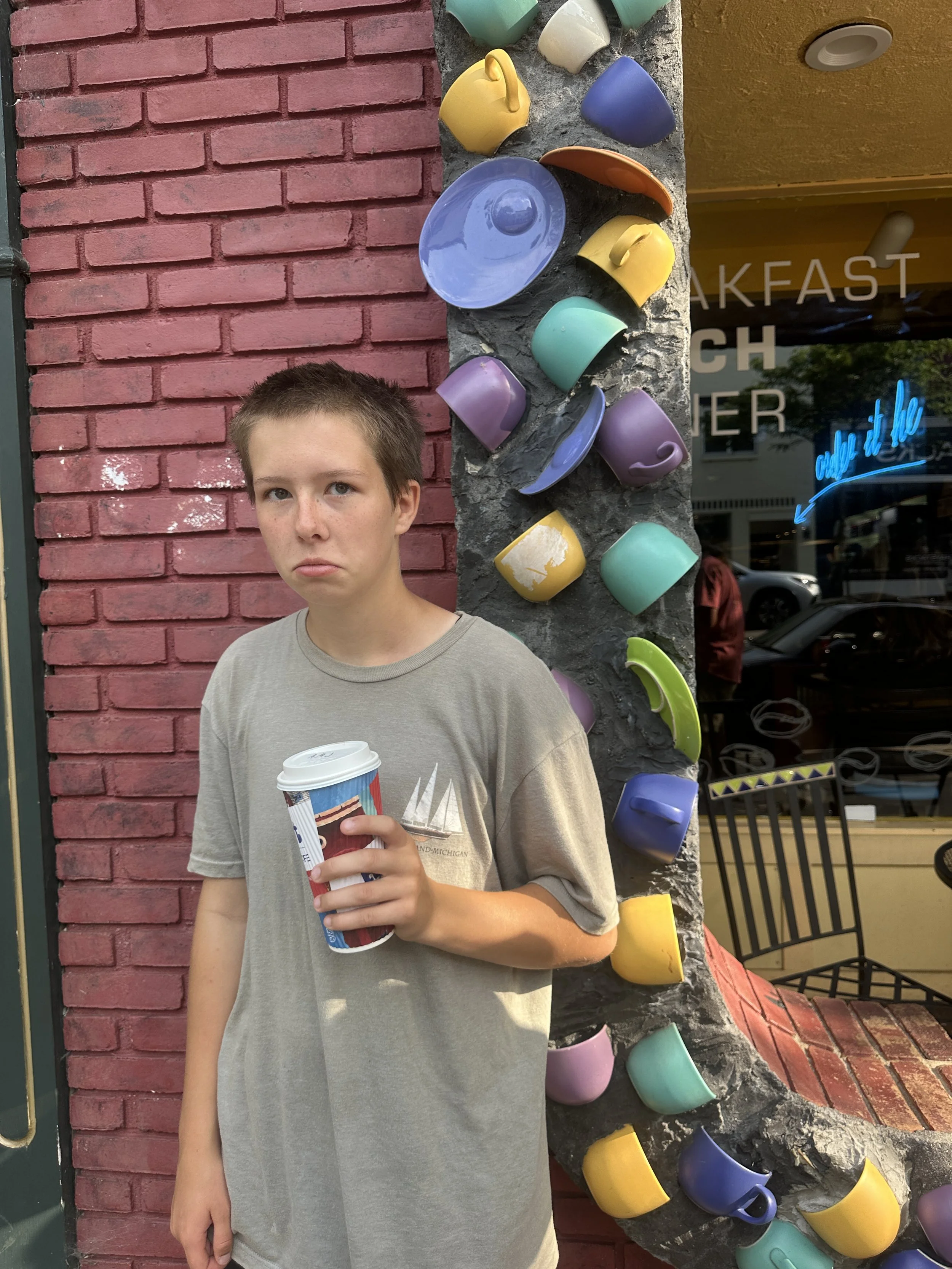 Silly kid but happy to have coffee, I promise