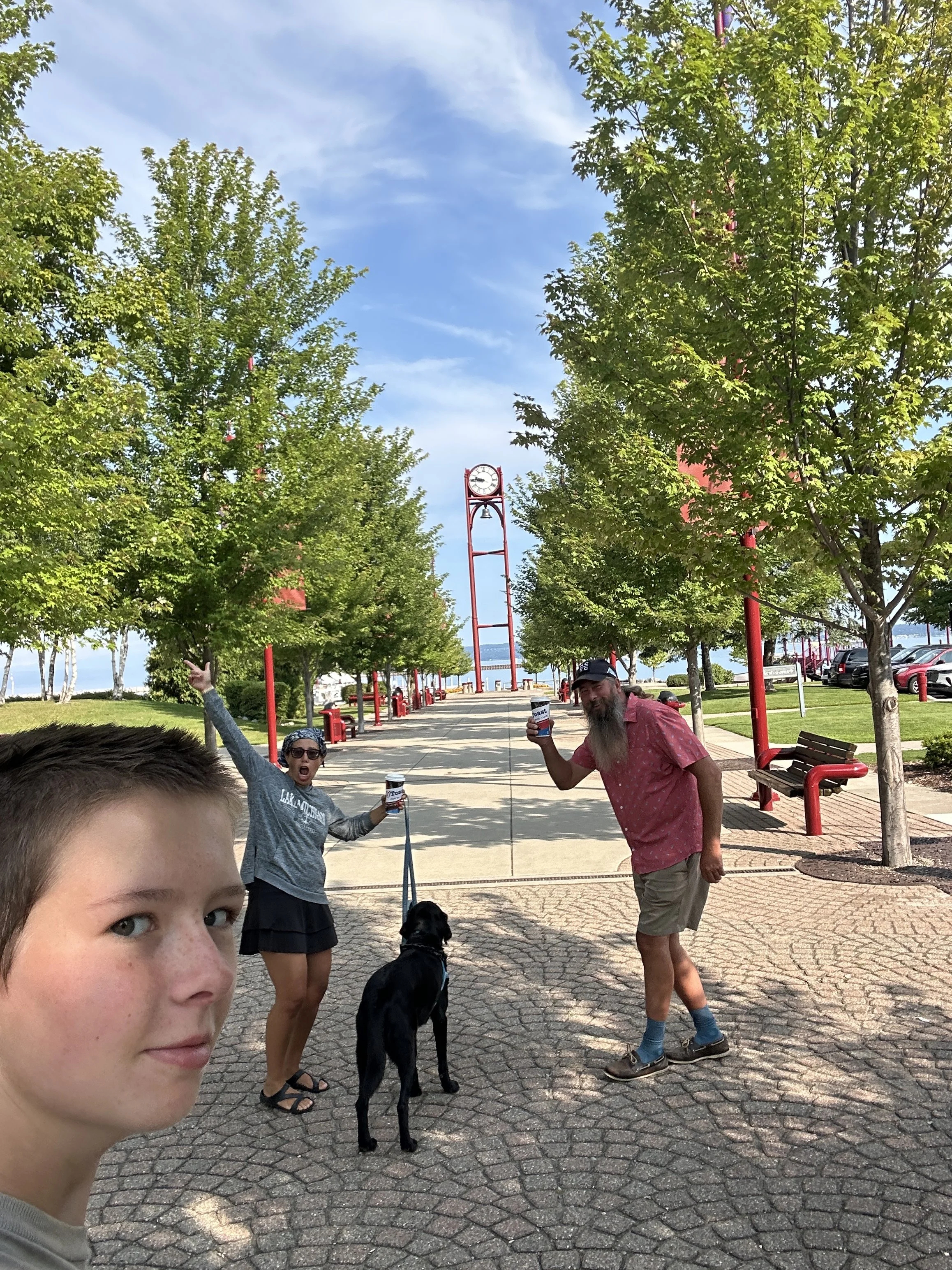 Silly family selfie