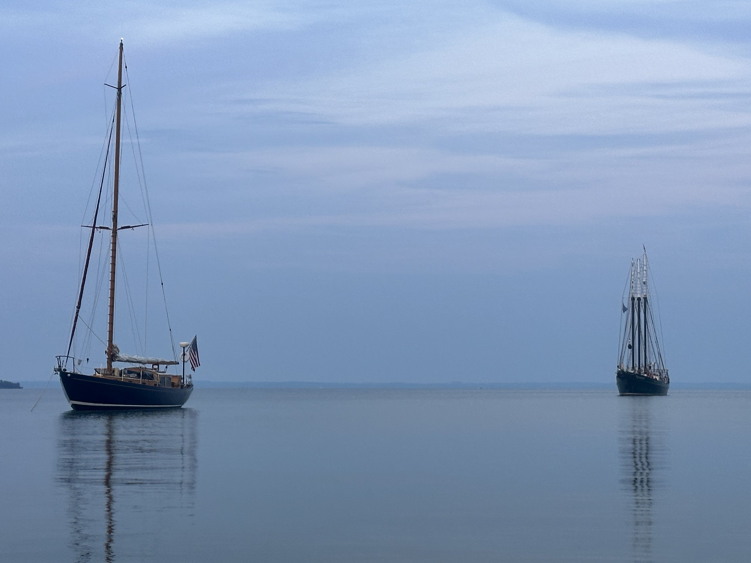 Ciara and Alliance at anchor together