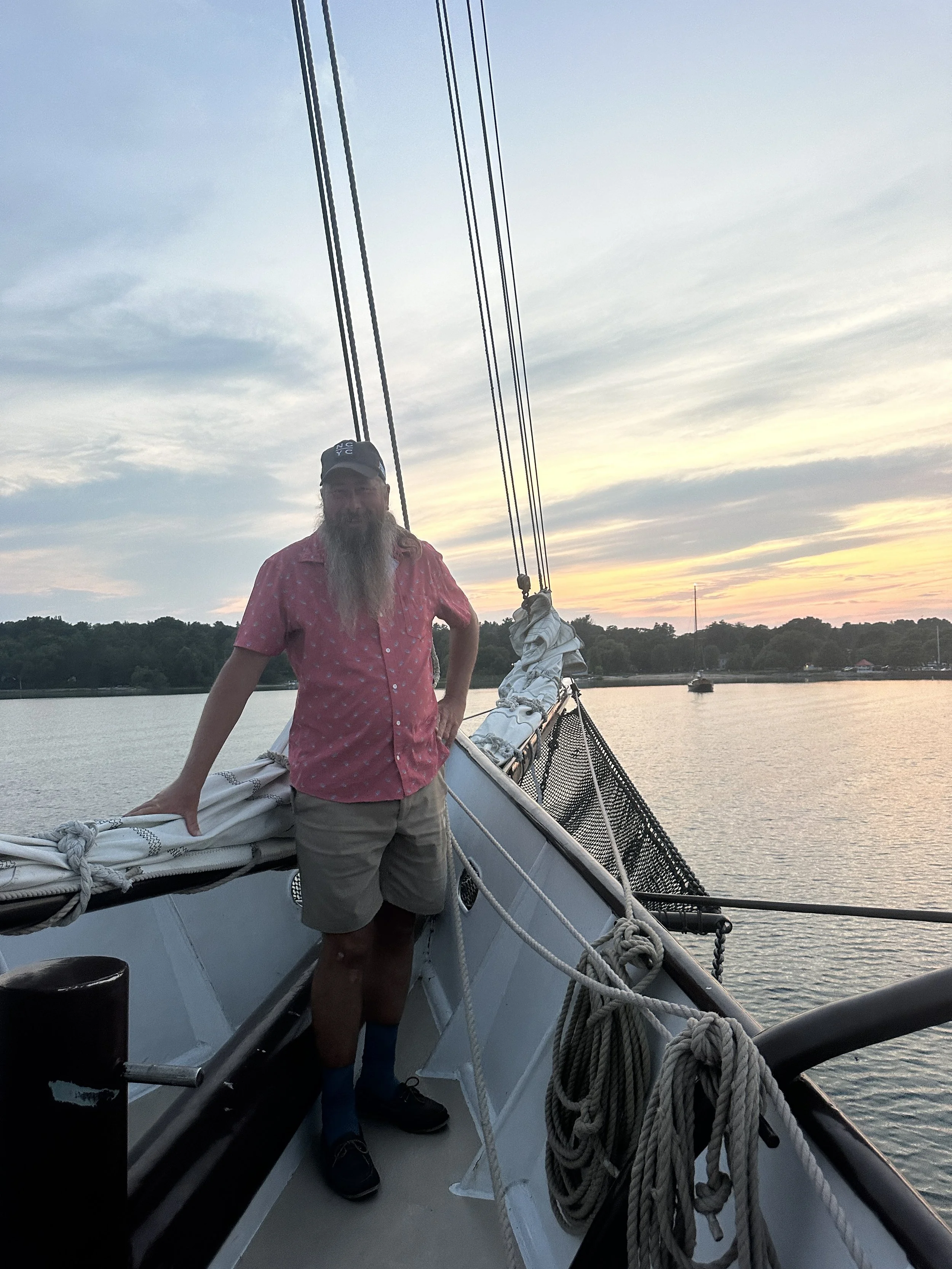 Captain at the bow