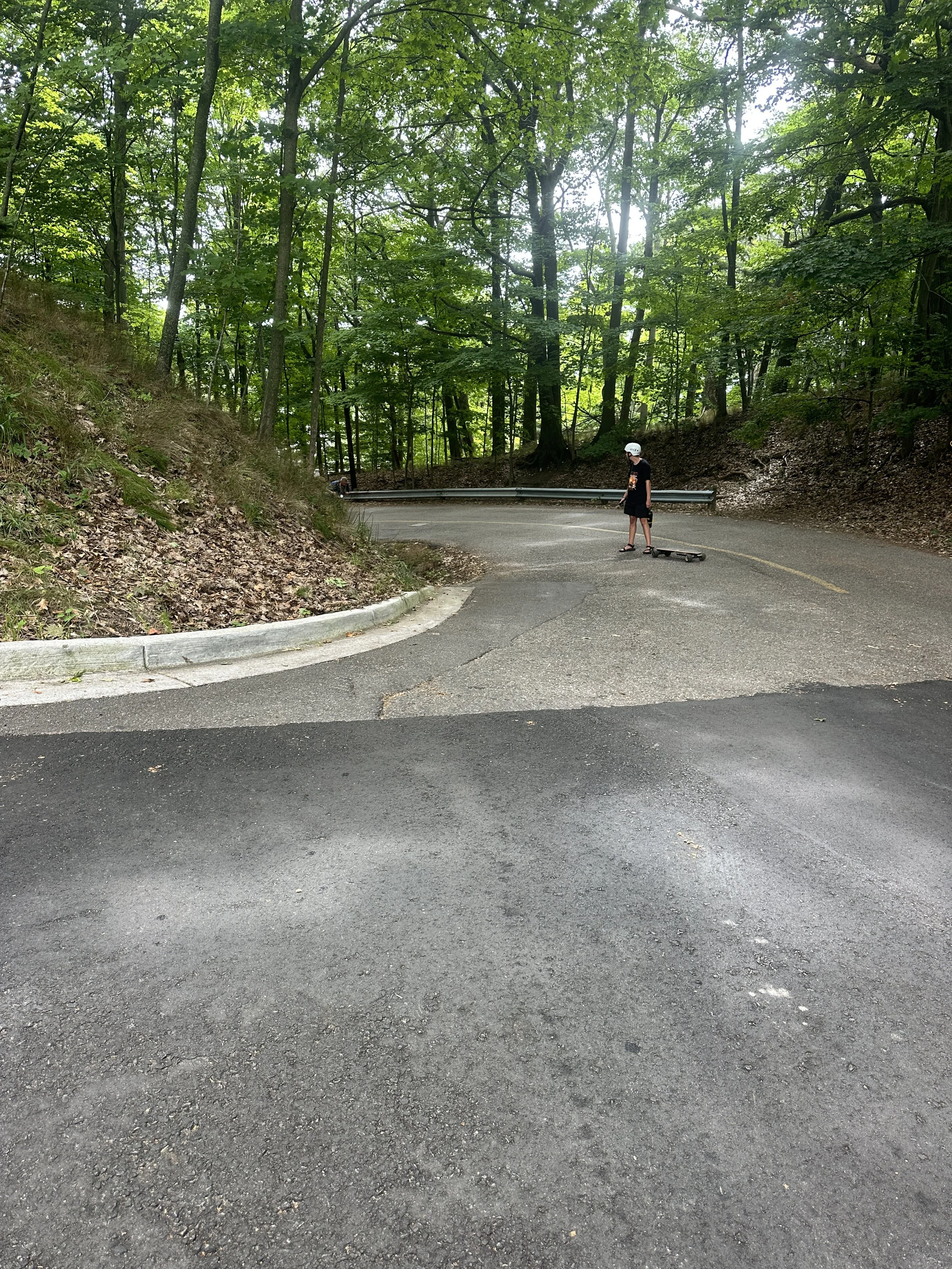 Big hill on our scooter adventure