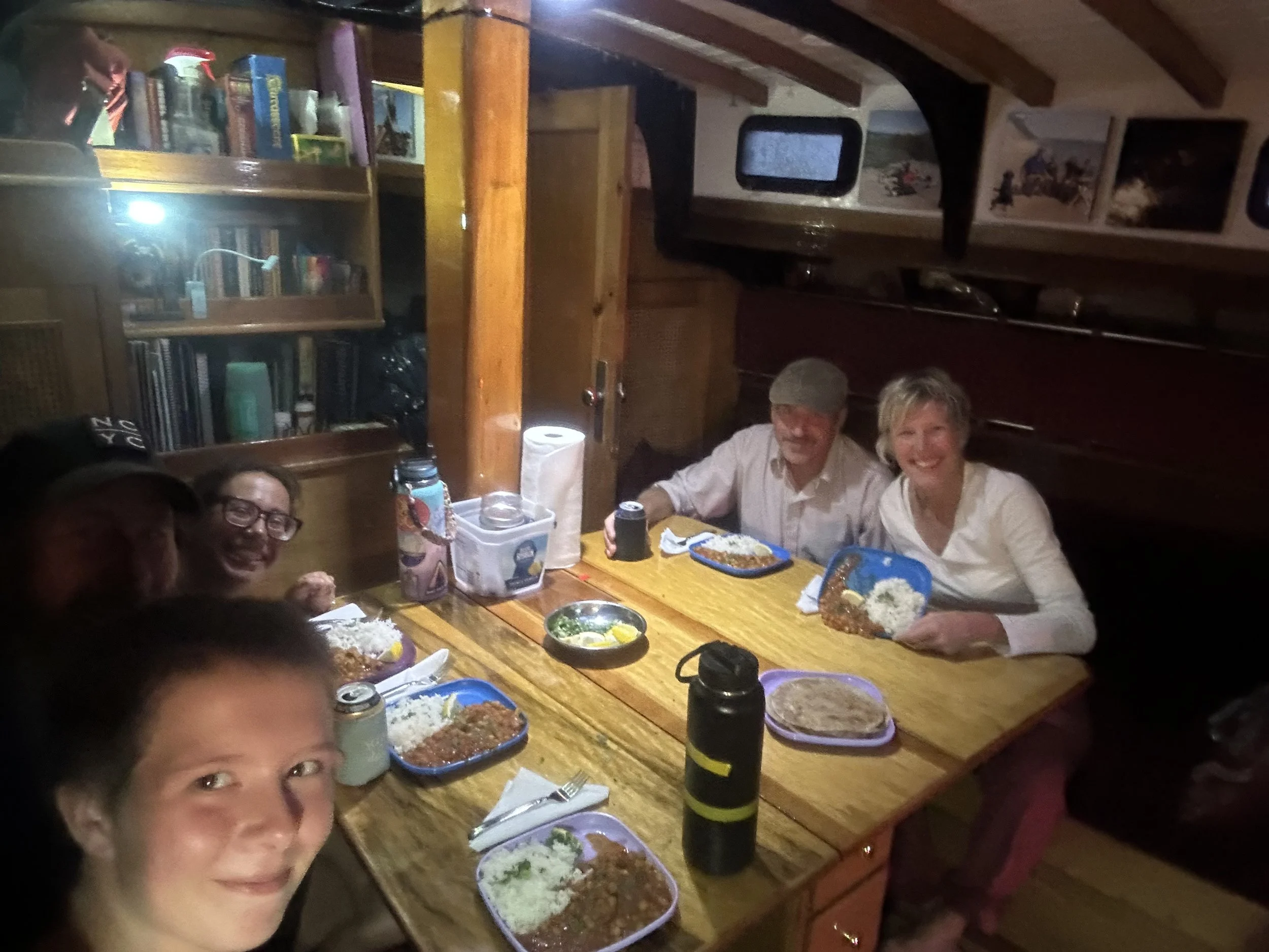 Dinner on board with Jed and Andy Lee