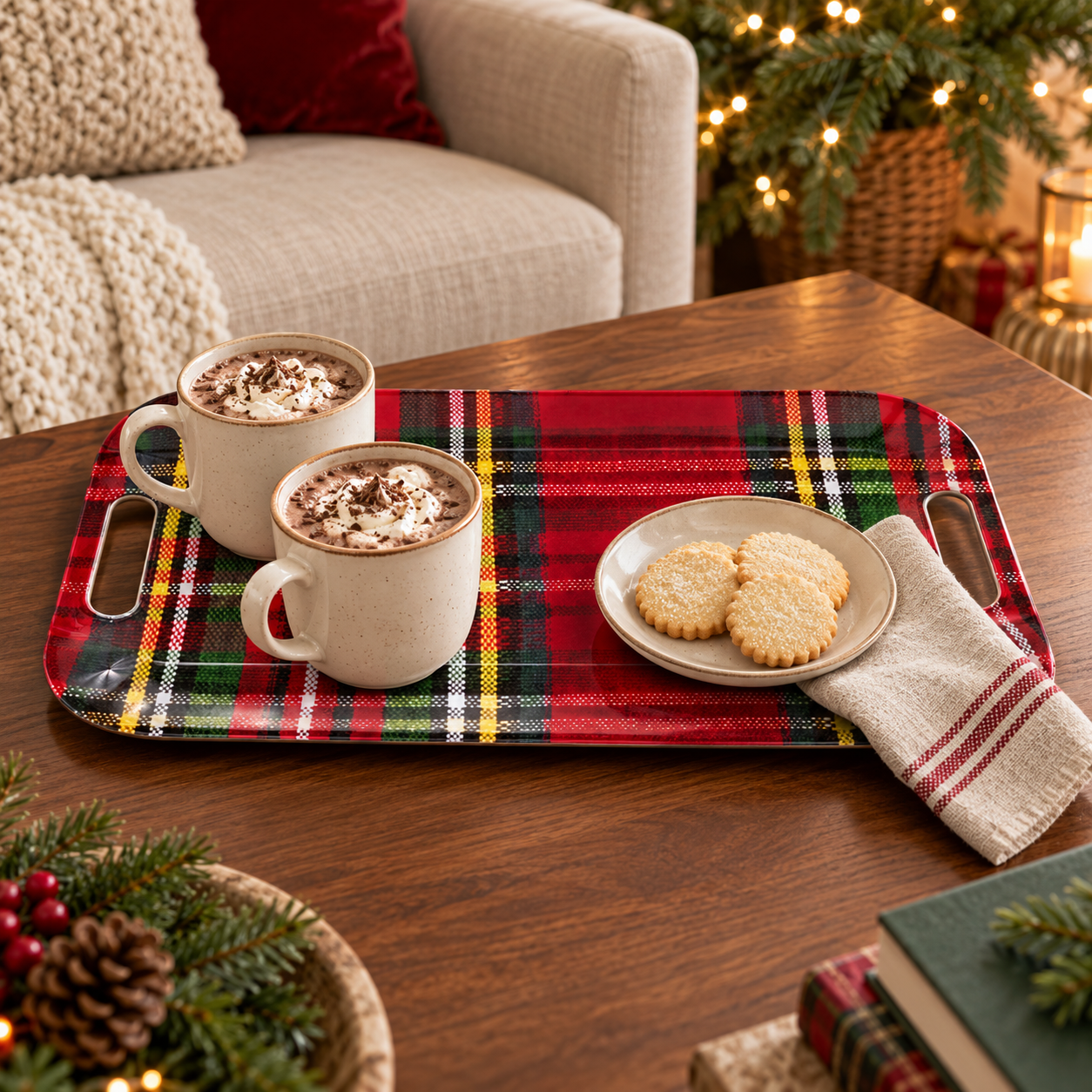 Holiday Cocoa and Cookies on Plaid Tray.png