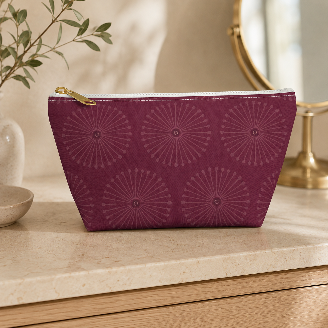 Berry Orbit Pattern Accessory Pouch