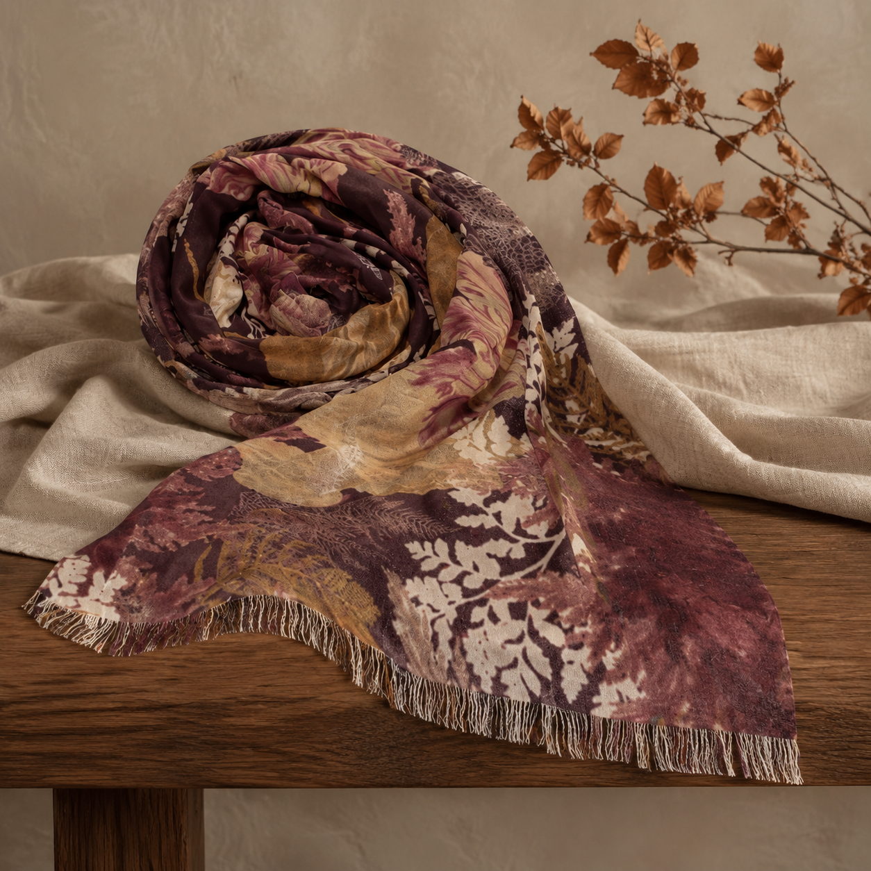 Autumn Canopy Lightweight Foliage Scarf