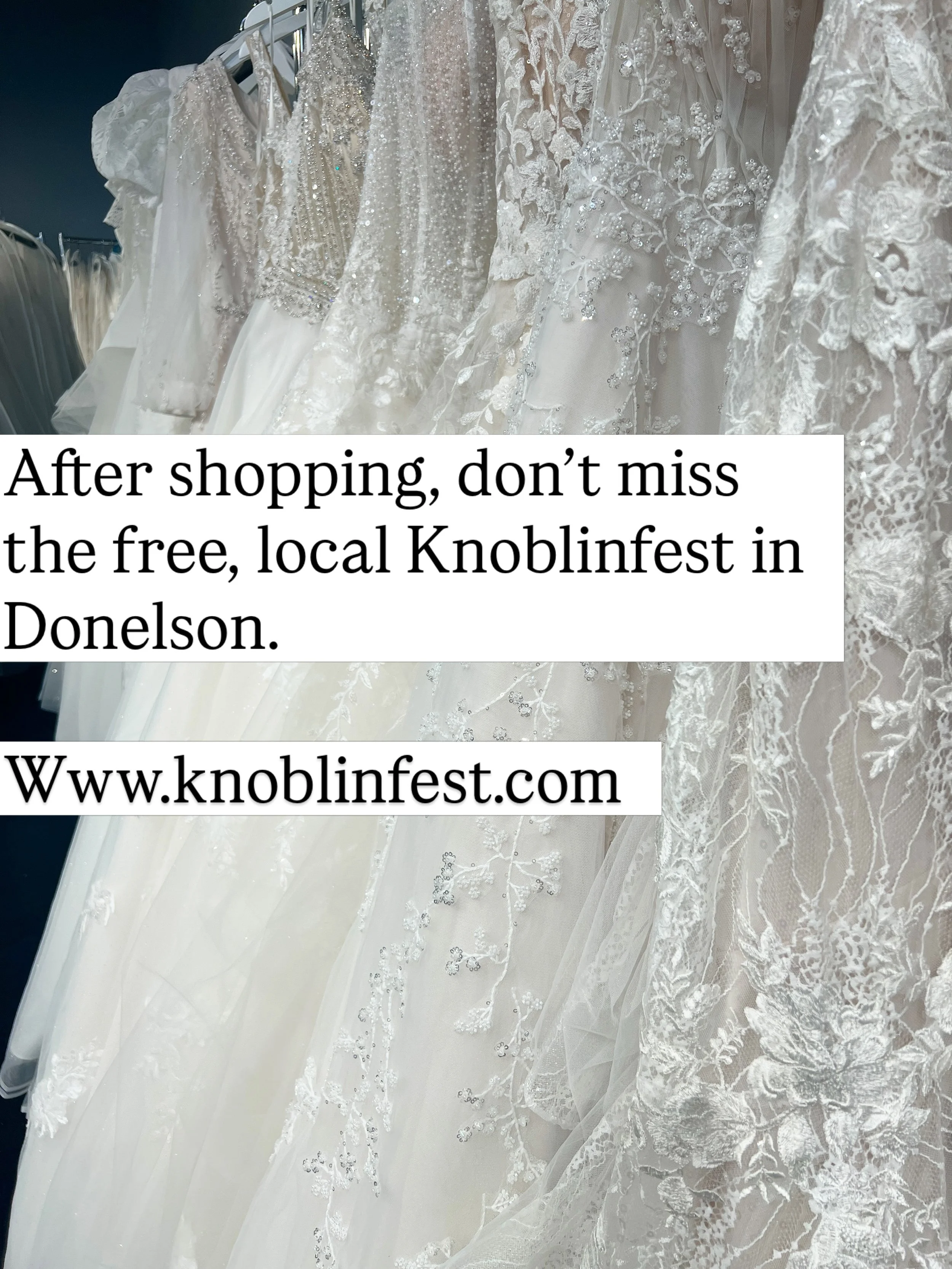 https://www.knoblinfest.com/  We love the area of Nashville we are in. Local, small businesses offering unique and personal experiences. The festival includes: Free music. Family fun. Food. Can&rsquo;t be missed. On the Donelson Plaza. After finding 