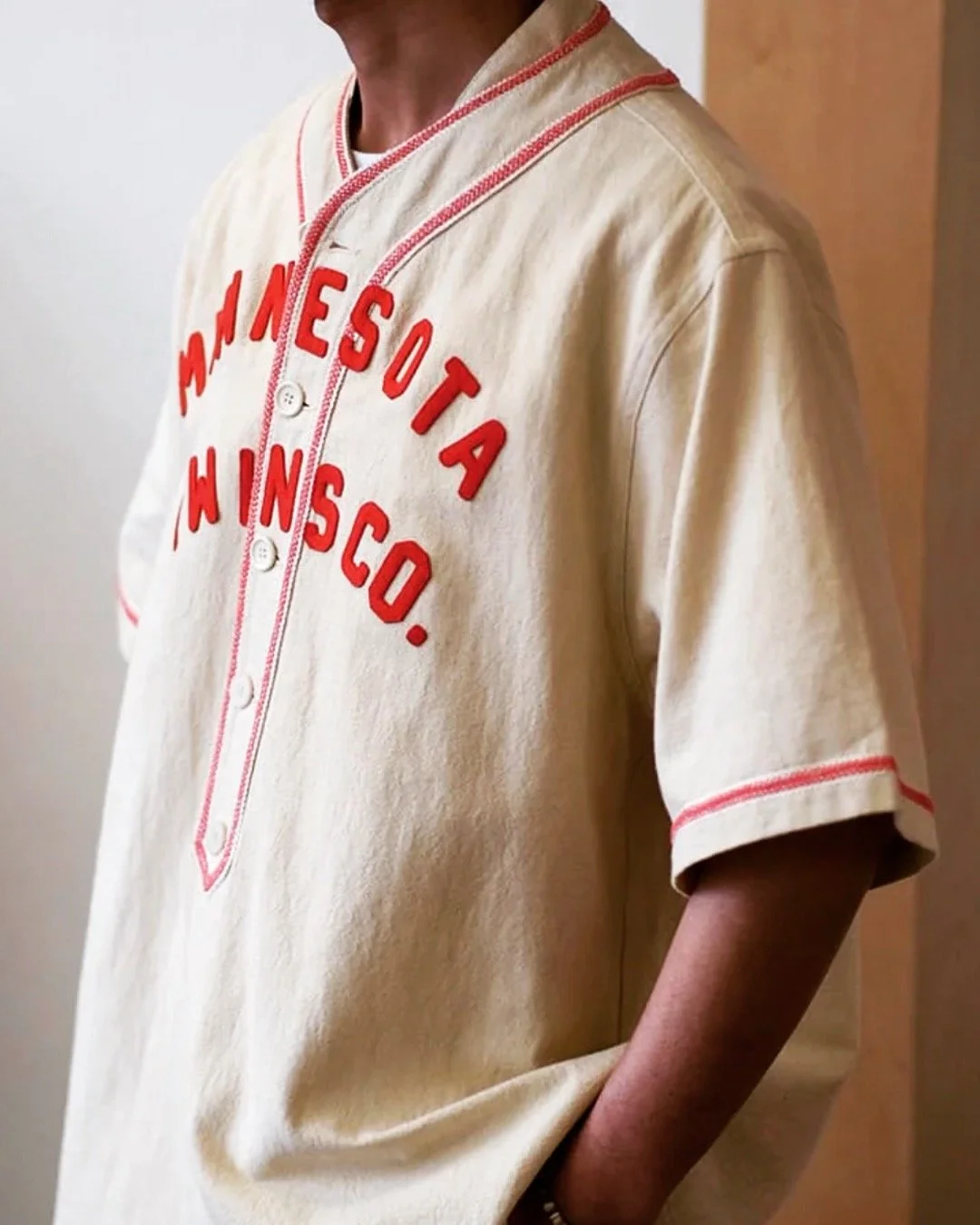 My eye's been on this @labourunion_clothing baseball shirt for a year now. Best do something about it! #menswear #mensfashion #minnesotatwins