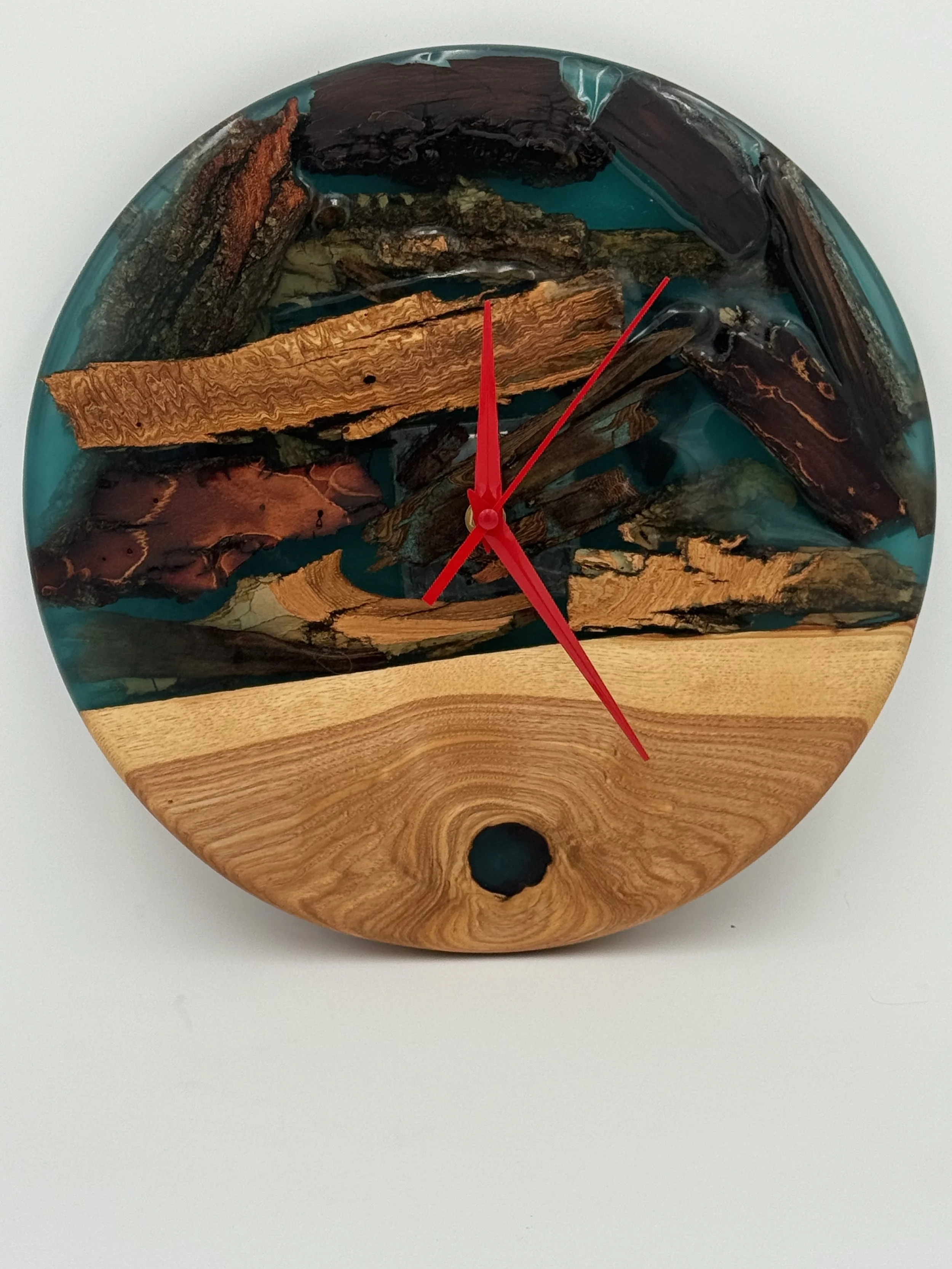 BARK ROUND CLOCK RED- $210