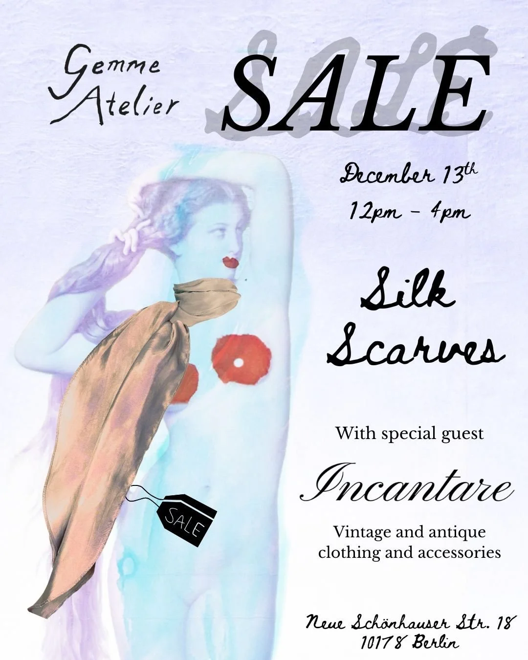 Joining forces with @incantare_collection for this weekend&rsquo;s studio sale. Accessories and giftables. Gift wrapping available!

-silk scarves
-velvet throw pillows
-curated vintage 
&amp; more&hellip;!