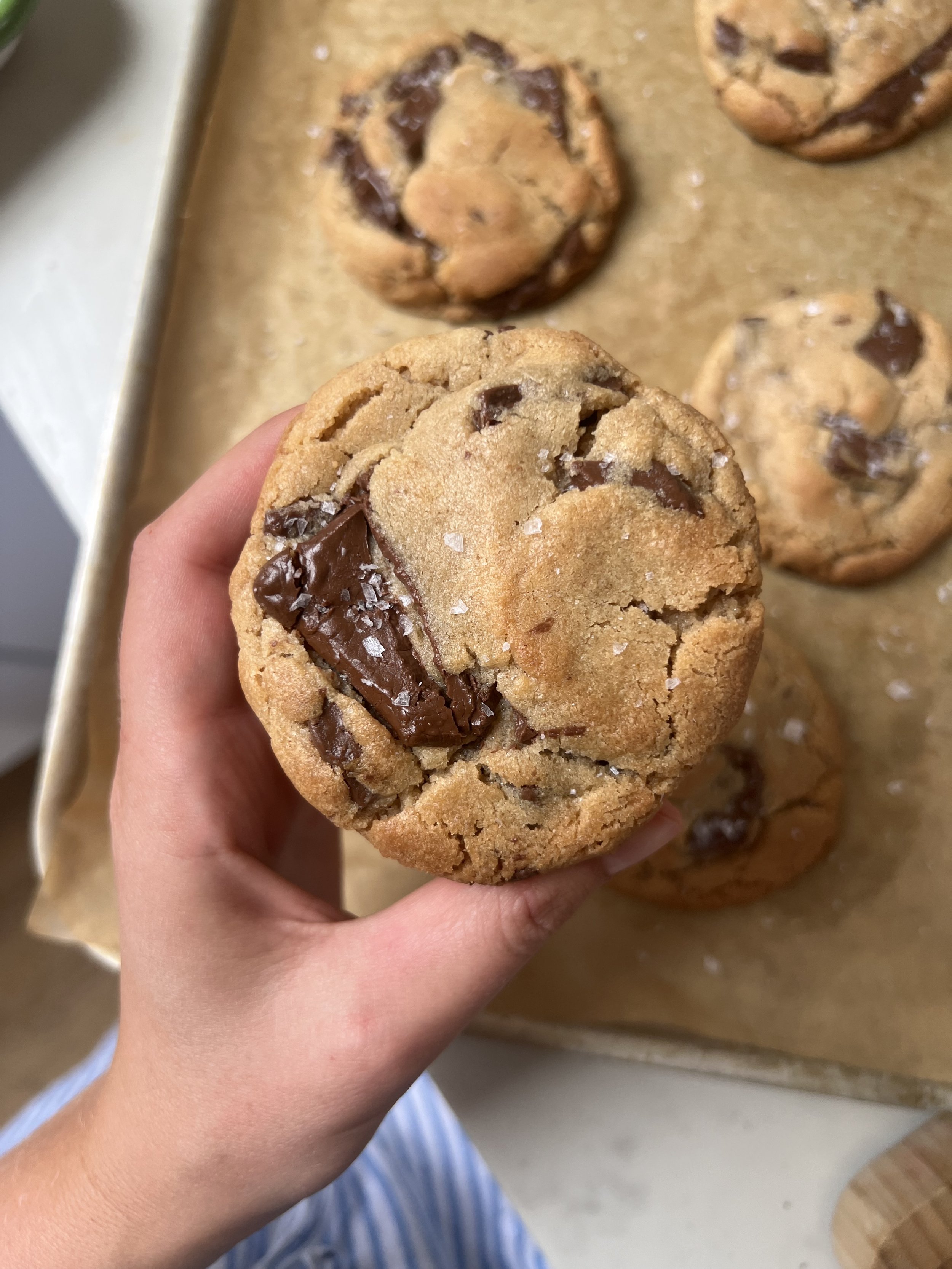 Brown butter buckwheat cookies