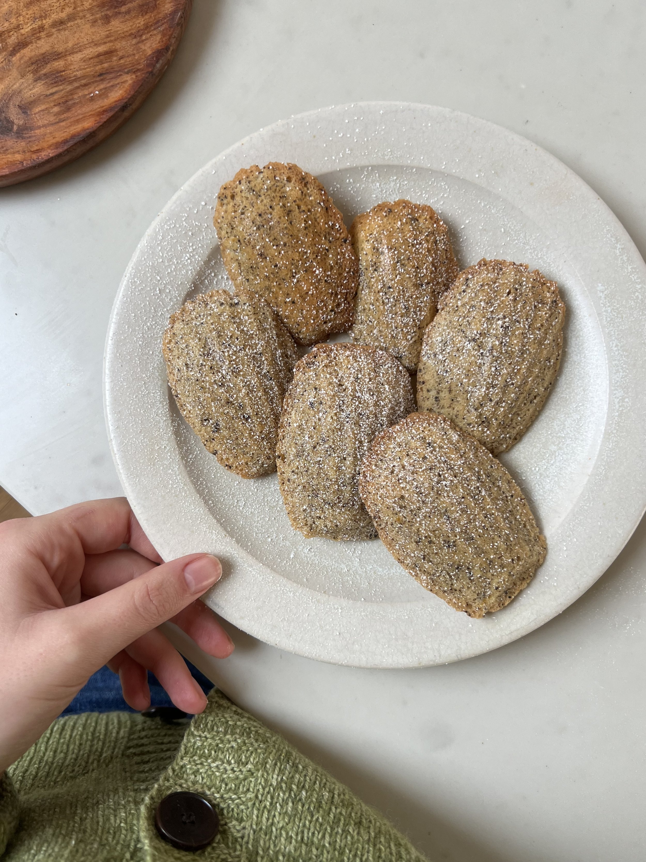 Lemon & earl grey madeleines