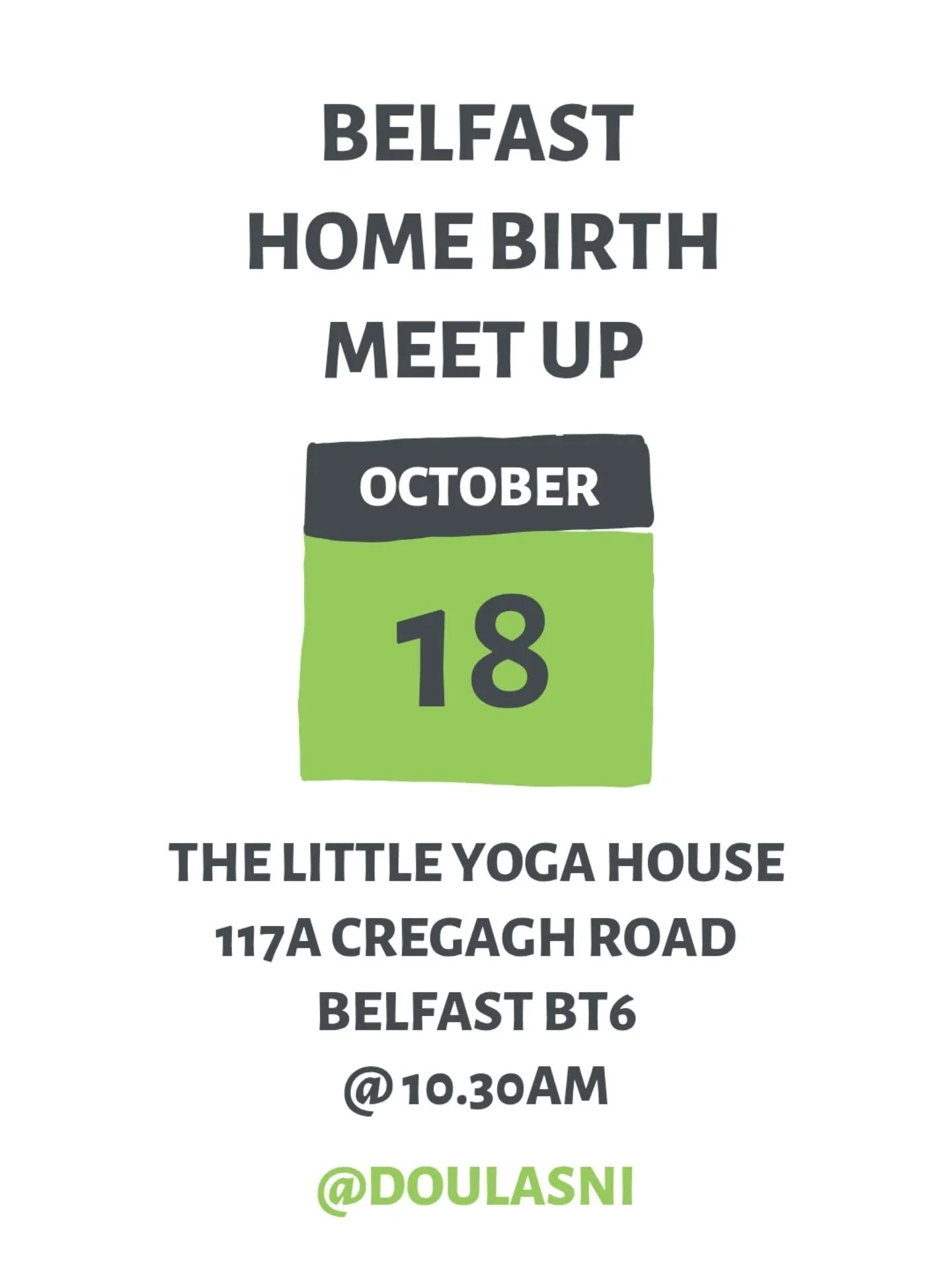 ✨ Belfast Home Birth Meet-Up ✨

Are you planning a home birth, had one before, work in the birth world or just curious about your options? 

Come join us for a relaxed meet-up where we&rsquo;ll share stories, answer questions, and connect with other 