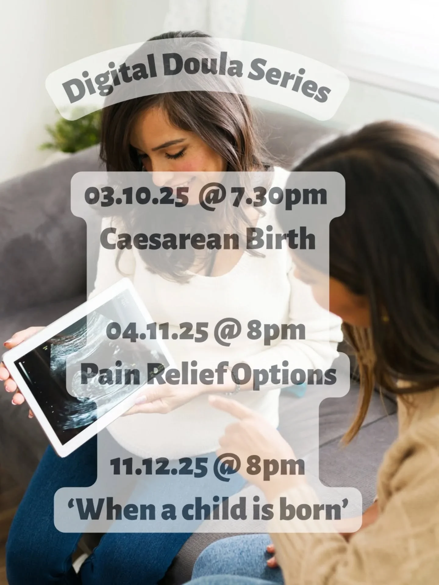 ✨ Introducing Our Digital Doula Series ✨

Your pregnancy, birth, and postnatal journey is a continuum, each stage intertwined and each stage deserving care and support.

Join us as experienced doulas to share some bite sized info to help support you 
