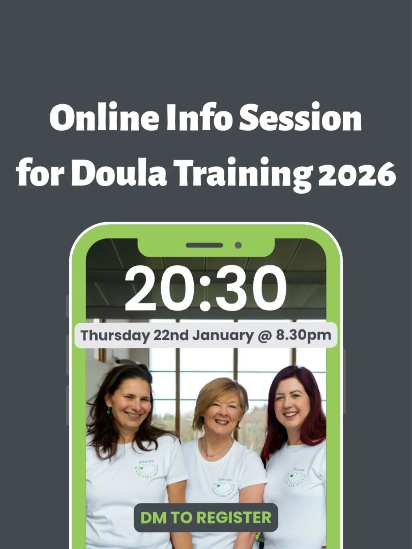 ✨ Doula Training in NI 2️⃣0️⃣2️⃣6️⃣✨

Join us for our FREE Online Info Session about our next doula training in 2026 and discover how you can begin your journey to support women and families through pregnancy, birth, and beyond. 🌿

📅 Date: Thursday