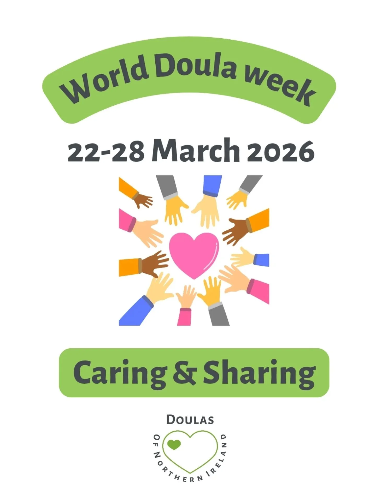 World Doula Week: Caring &amp; Sharing at Doulas of NI&nbsp;

This year&rsquo;s World Doula Week theme,&nbsp;Caring and Sharing, speaks straight to the heart of who we are at Doulas NI.  Our entire community is built on the belief that when we share 