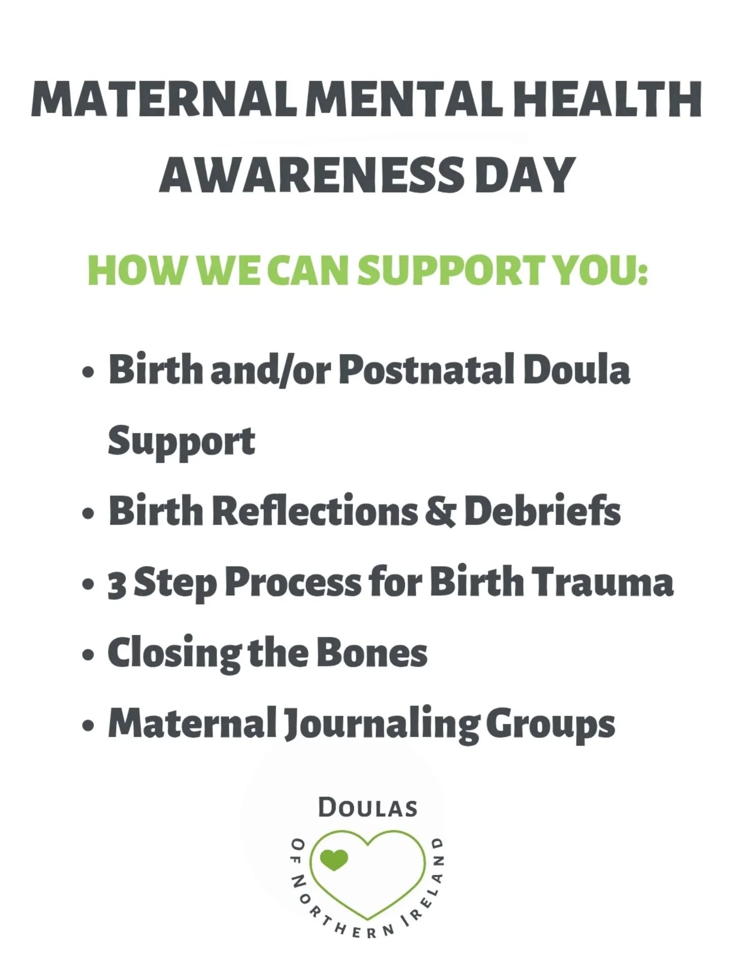 Today is Maternal Mental Health Awareness Day 2026 which offers a great opportunity to bring up this very important topic, but the reality is that alongside other professionals, Doulas are having conversations and interactions about Maternal Mental H