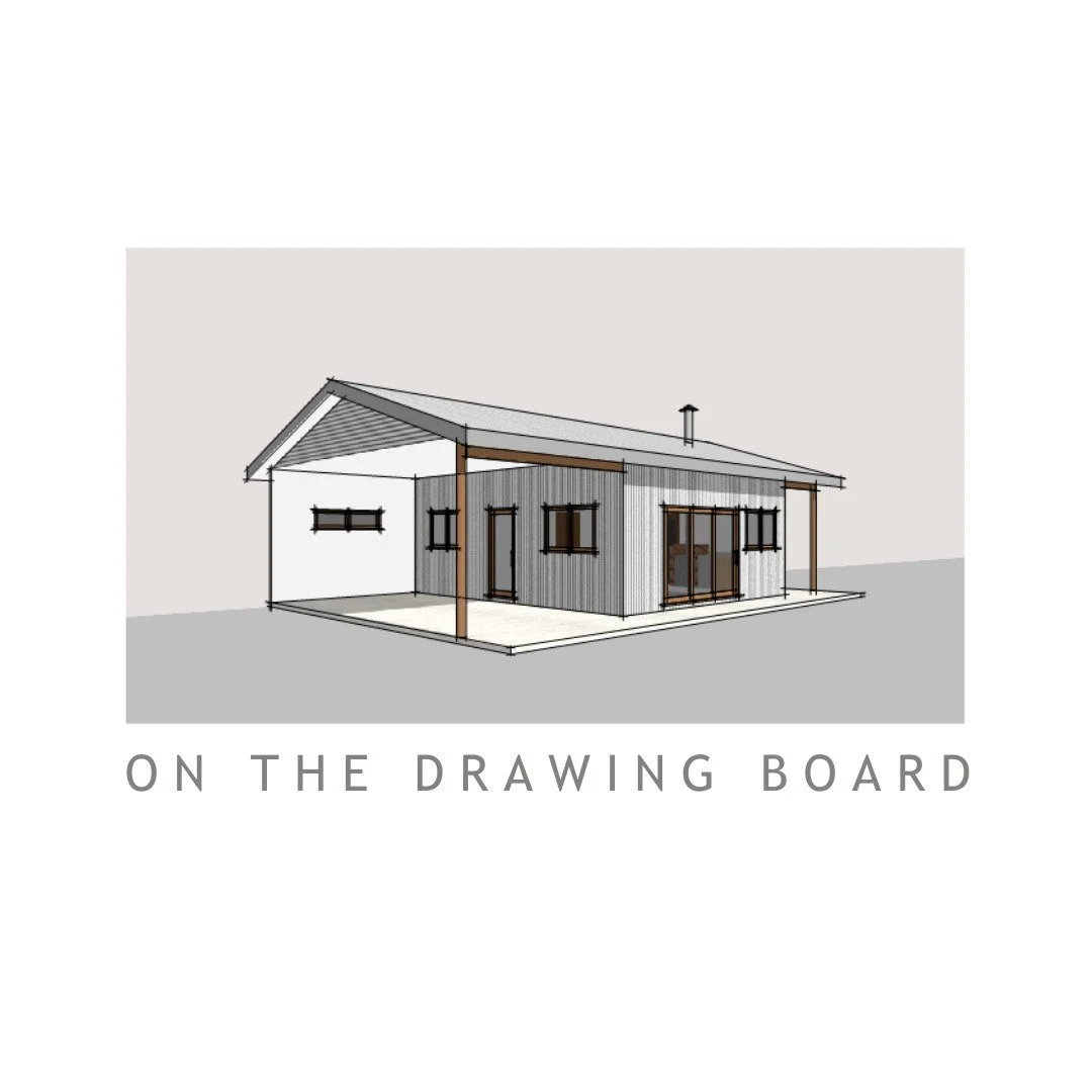 It's been great fun designing this small, simple house with a bush shack aesthetic.

High ceilings and strategically placed windows will make the home feel spacious and locating the laundry on the verandah has reduced the amount of conditioned space 