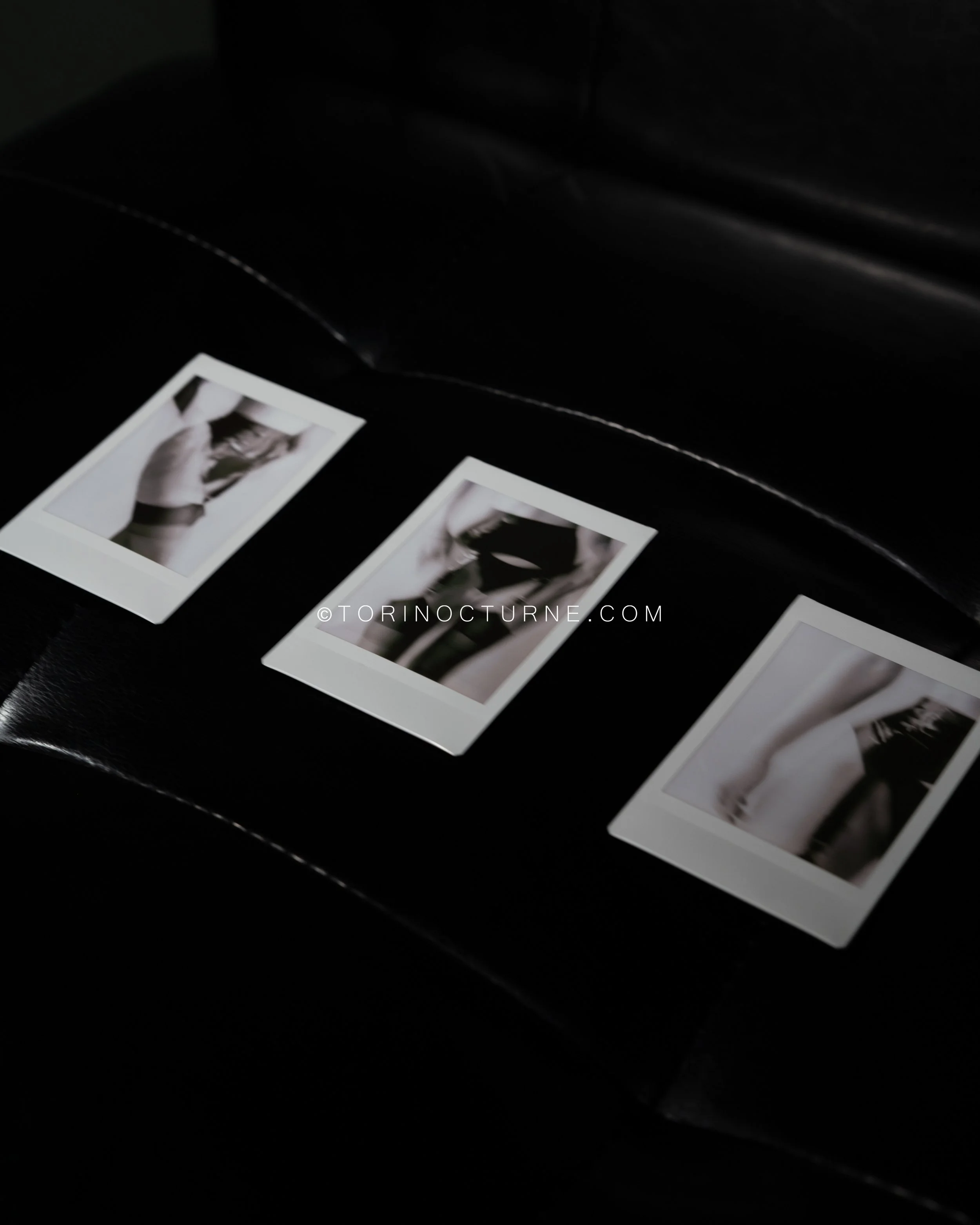 Limited Edition Set of 3 Instax Prints - Latex in Motion  (Black and White)