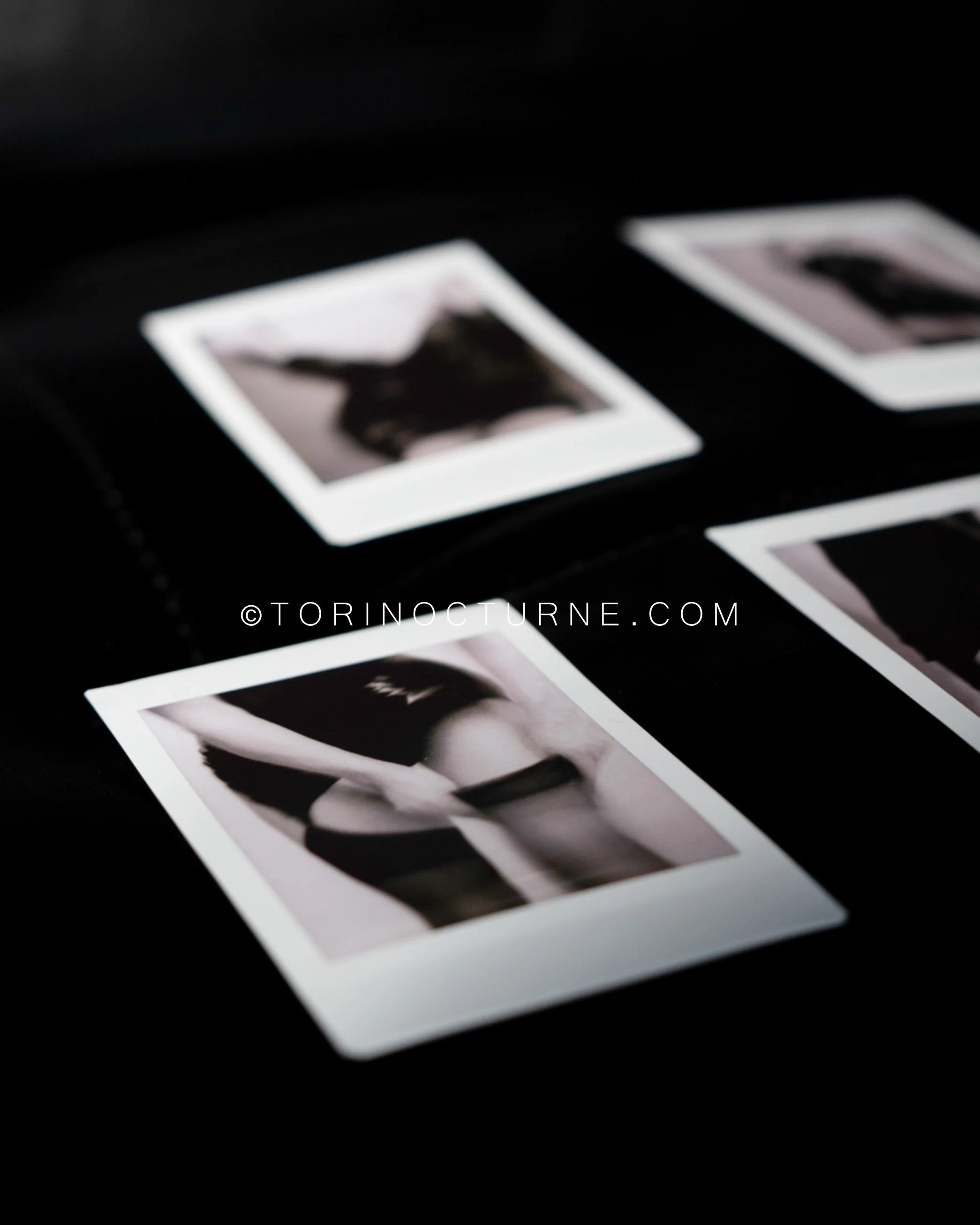 Limited Edition Set of 5 Instax Prints - Latex and Stockings (Black and White)