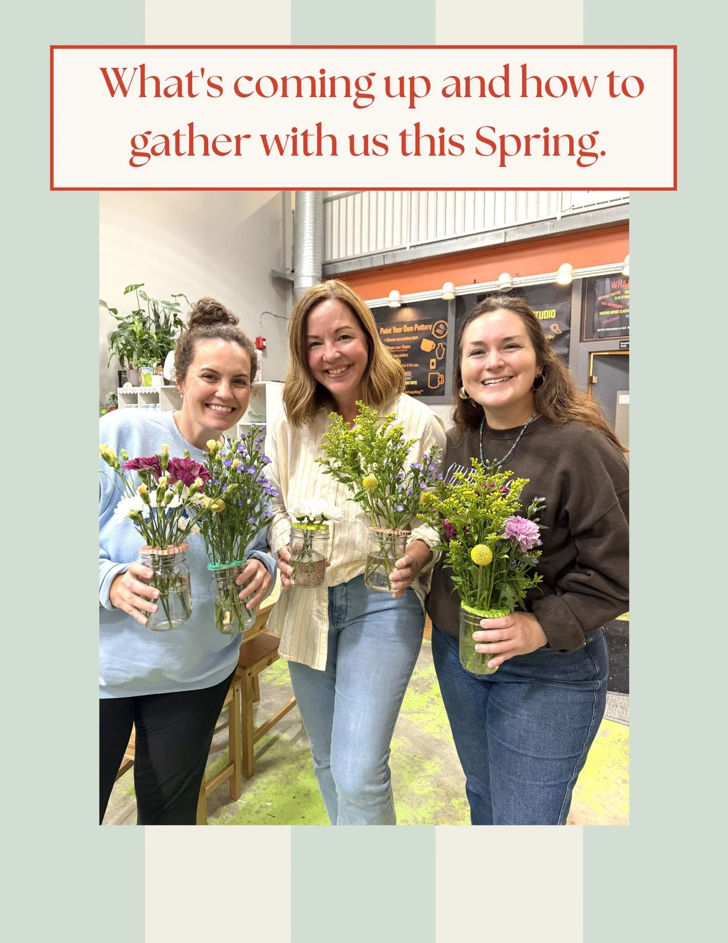 May is nearly full, and we are so grateful! We have one ticketed workshop remaining, and the rest of the month is reserved for private events, which means, intentional gatherings crafted just for your group. 

Did you know we partner with private gro