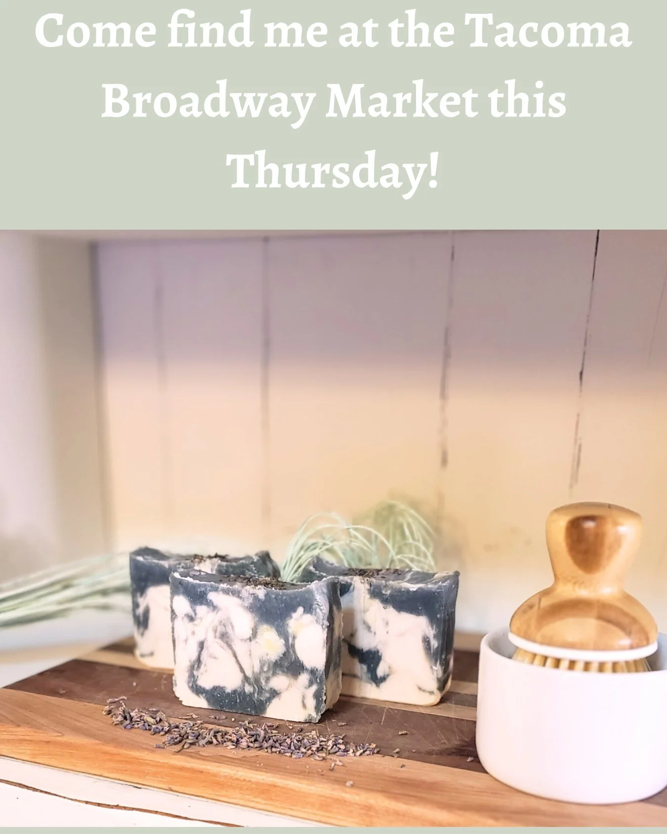 Can't wait for the next great market! Looking to buy my soaps in person instead of on the website? Come see me at the farmers market on Broadway this coming Thursday.