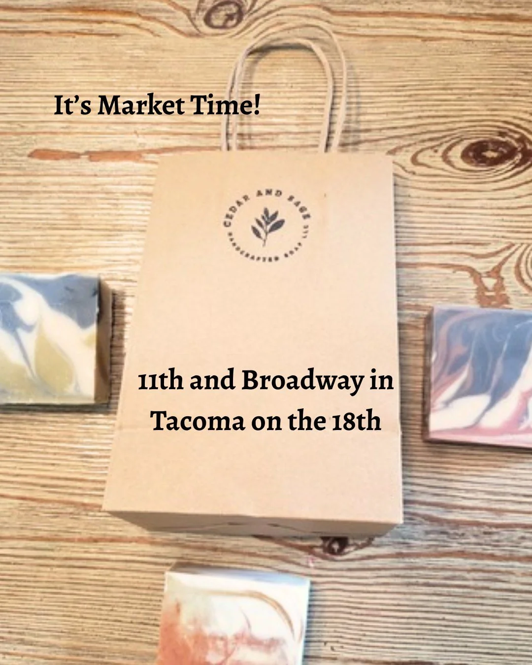 Come see me on June 11th or shop now at https://www.cedarandsagehandcraftedsoaps.com/shop