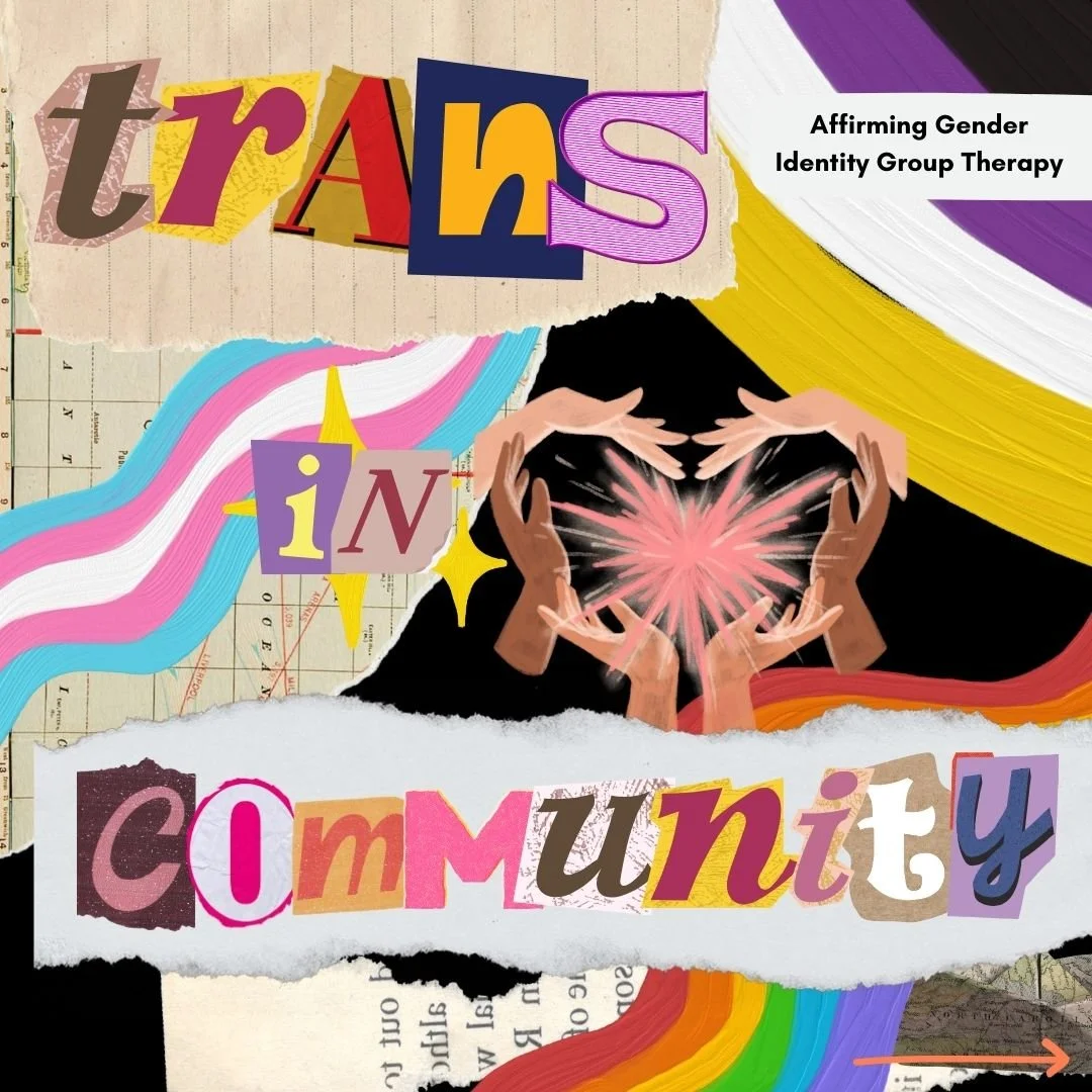 Trans in Community is a virtual affirming gender identity group therapy program. 

It is a 6-week program starting on February 26th for trans, non-binary, two-spirit and gender diverse folks. 

Co-facilitated by a Registered Psychotherapist (Qualifyi