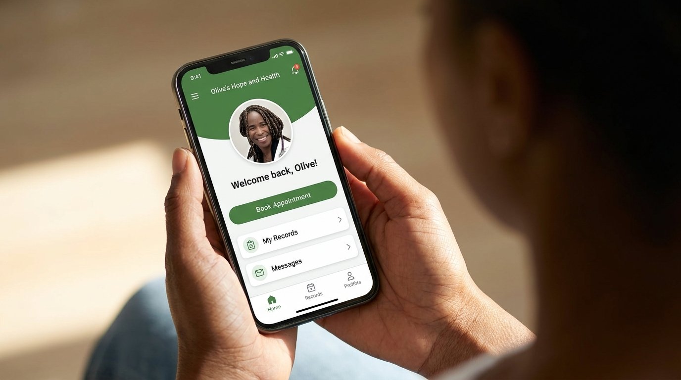 Olive Health Hope Quality Affordable Telehealth smartphone