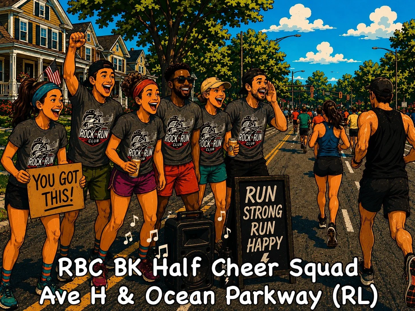 Join us cheering on the RBC BK Half this Saturday! We&rsquo;re bringing the tunes and candy treats to rock the home stretch!!

Avenue H &amp; Ocean Parkway at 8:00AM
Mile: ~8.9 (Runners Left)