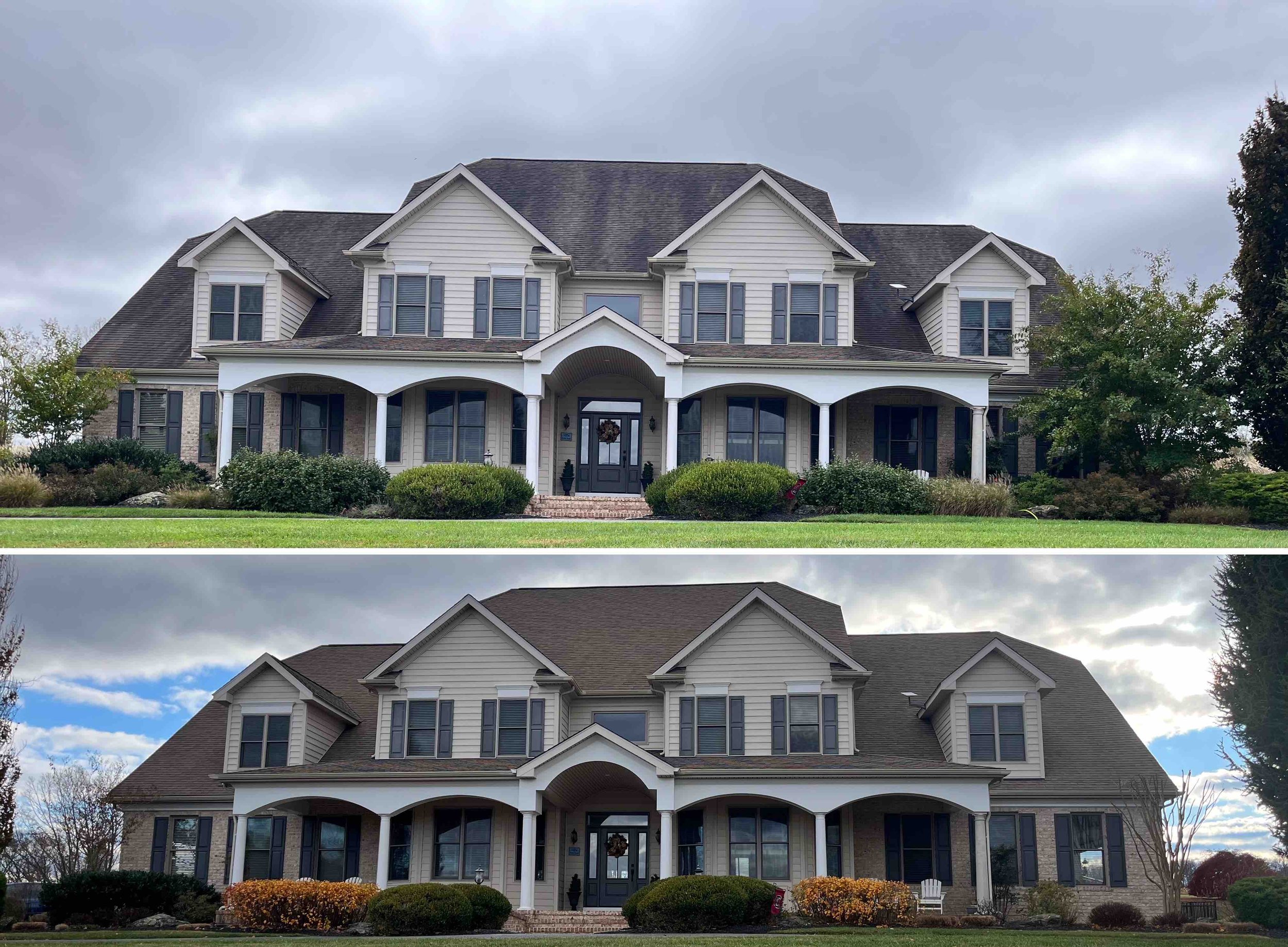Roof Wash Before and After