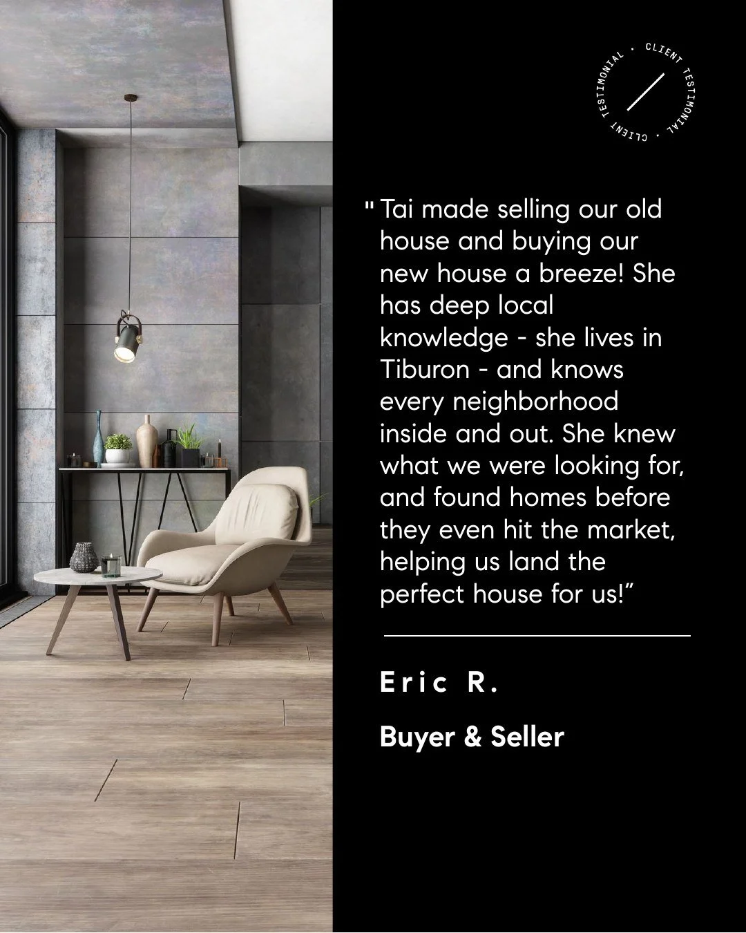 Buying 🗝️ &amp; Selling 🏠 shouldn&rsquo;t feel stressful &mdash; it should feel exciting. I&rsquo;m so grateful for clients like Eric who trusted me to guide them through both sides of the process. Whether you&rsquo;re putting your home on the mark