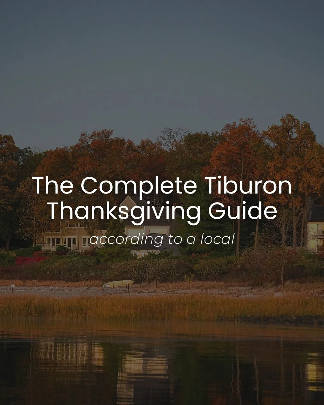 Looking for the perfect way to spend Thanksgiving in Tiburon? We&rsquo;ve got you covered:
✨ Where to eat &mdash; from cozy Taverns to waterfront feasts
🥧 Take-home meals for a stress-free holiday
🌅 Scenic spots to walk, hike, or snap the perfect p