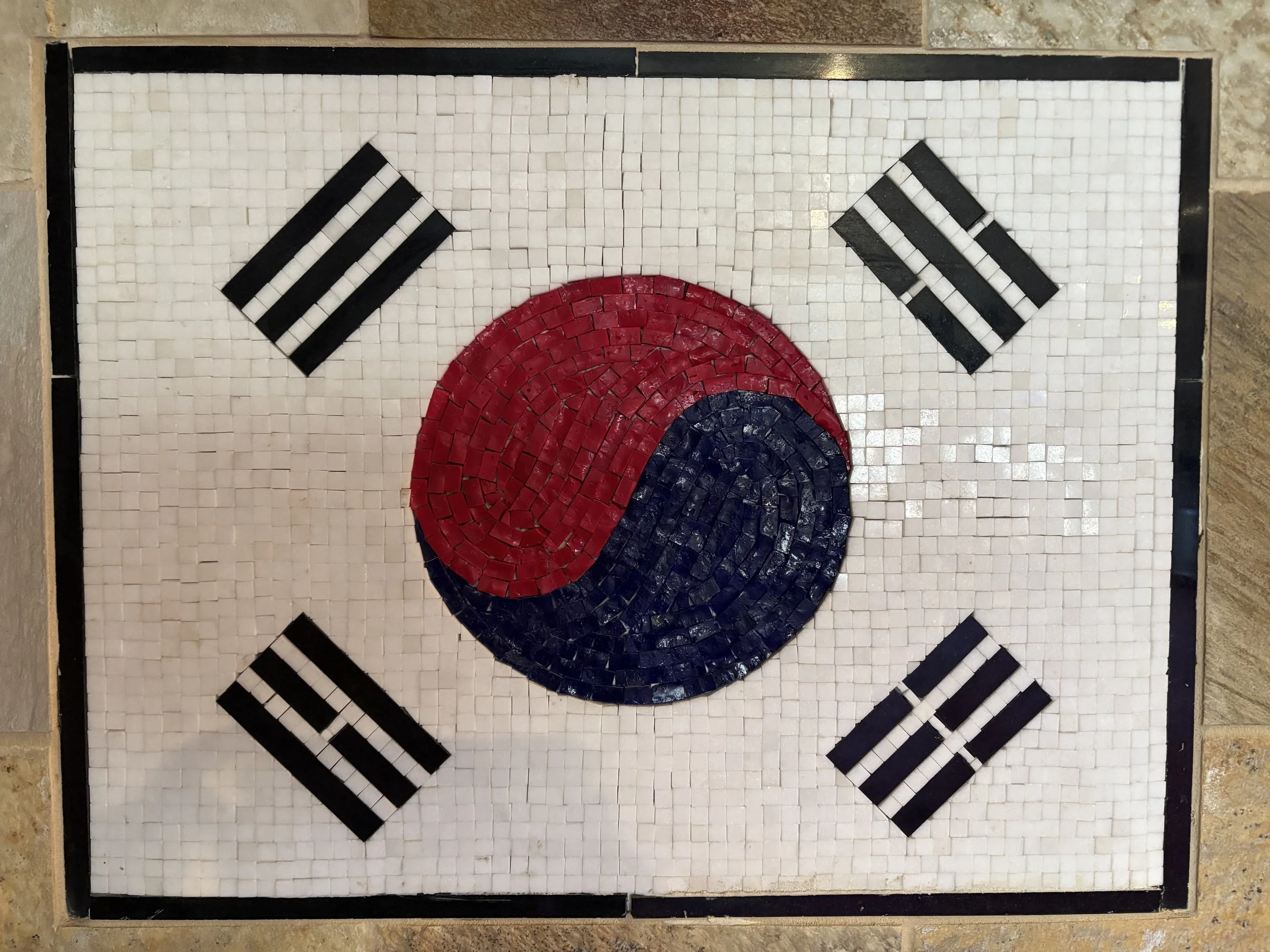 Mosaic Korean flag by