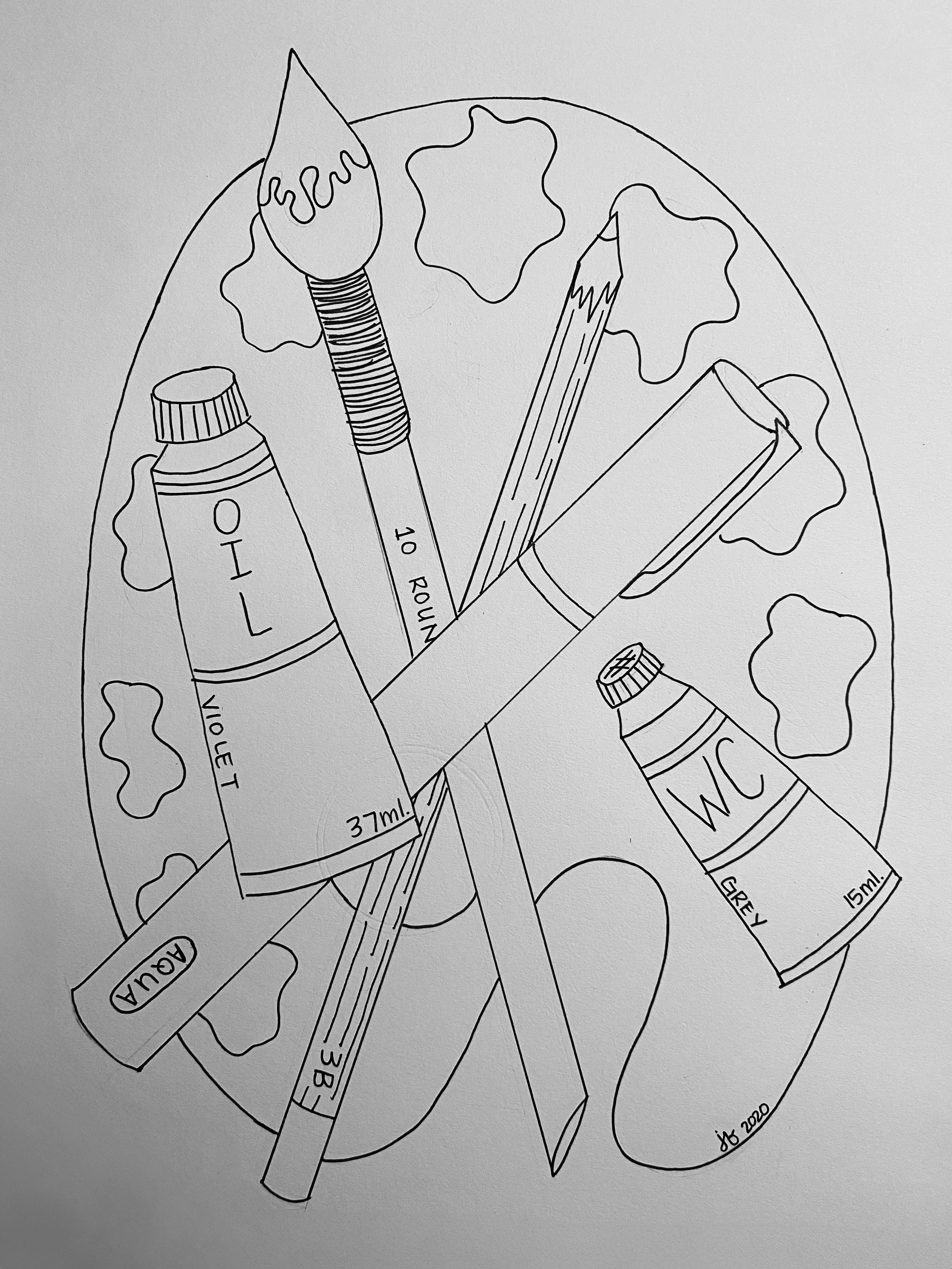 Tools | Ink on Bristol 9x12" 2020