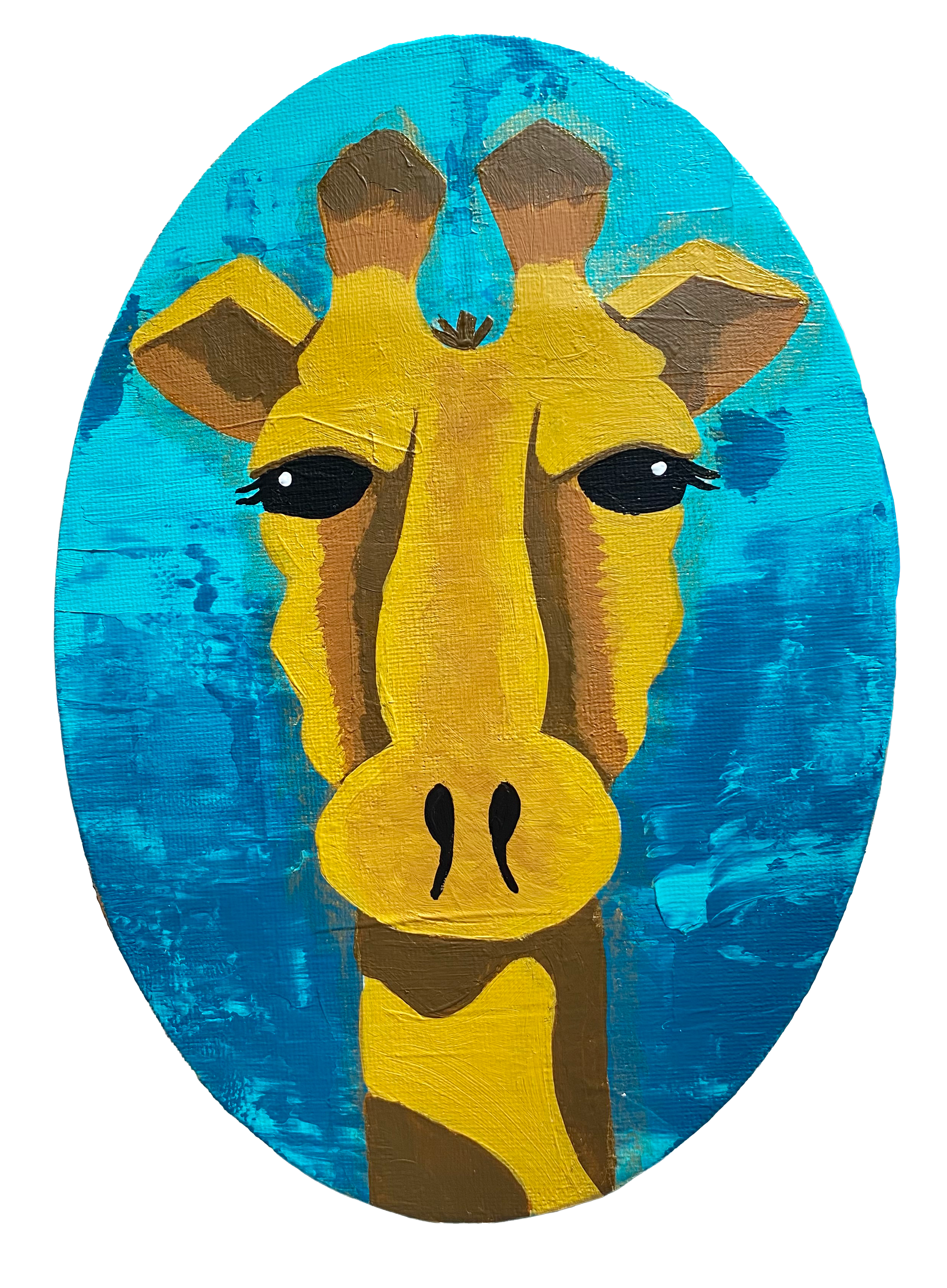 Geraldine | Acrylic on Oval Canvas 2023