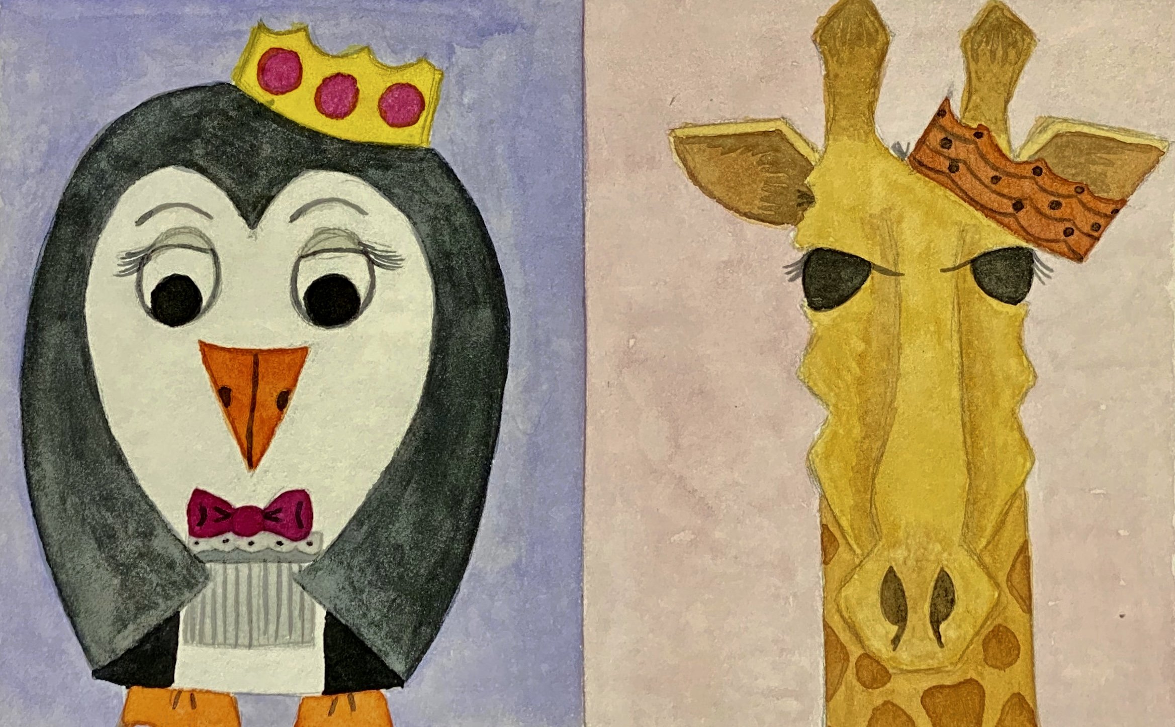 Petunia & Geraldine at the Royal Gala | Watercolor on Paper 2020