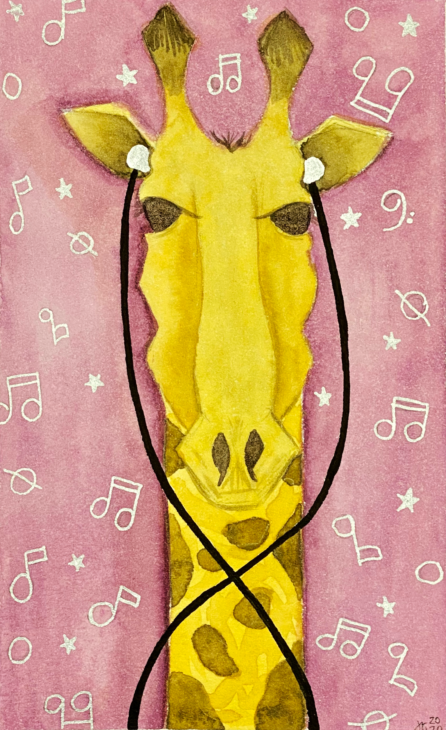 Geraldine Jamming | Watercolor & Ink on Paper 2021