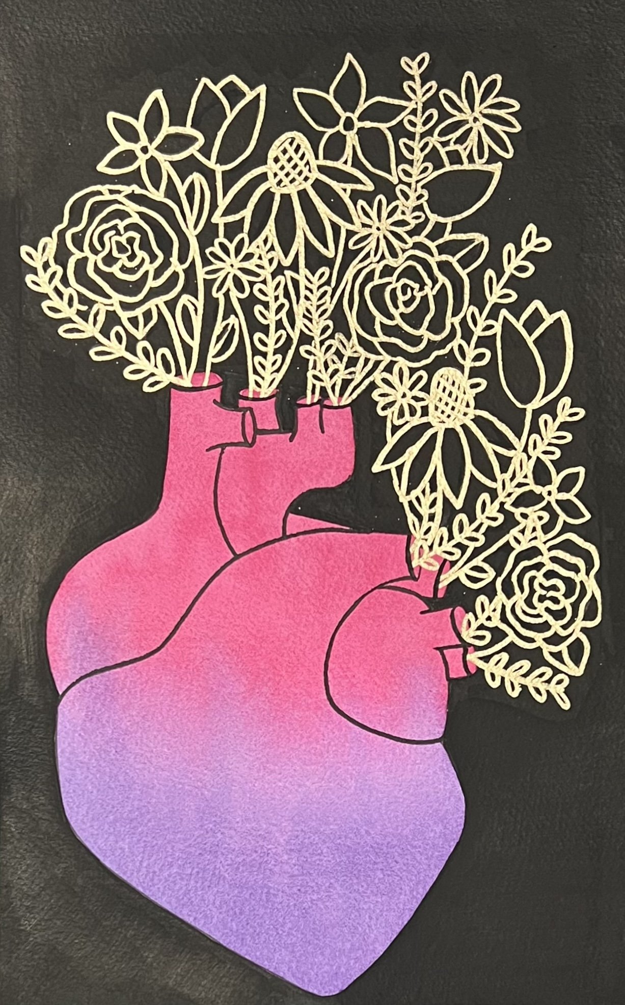 Sprouting | Acrylic Gouache, Watercolor, & Ink on Paper 2023