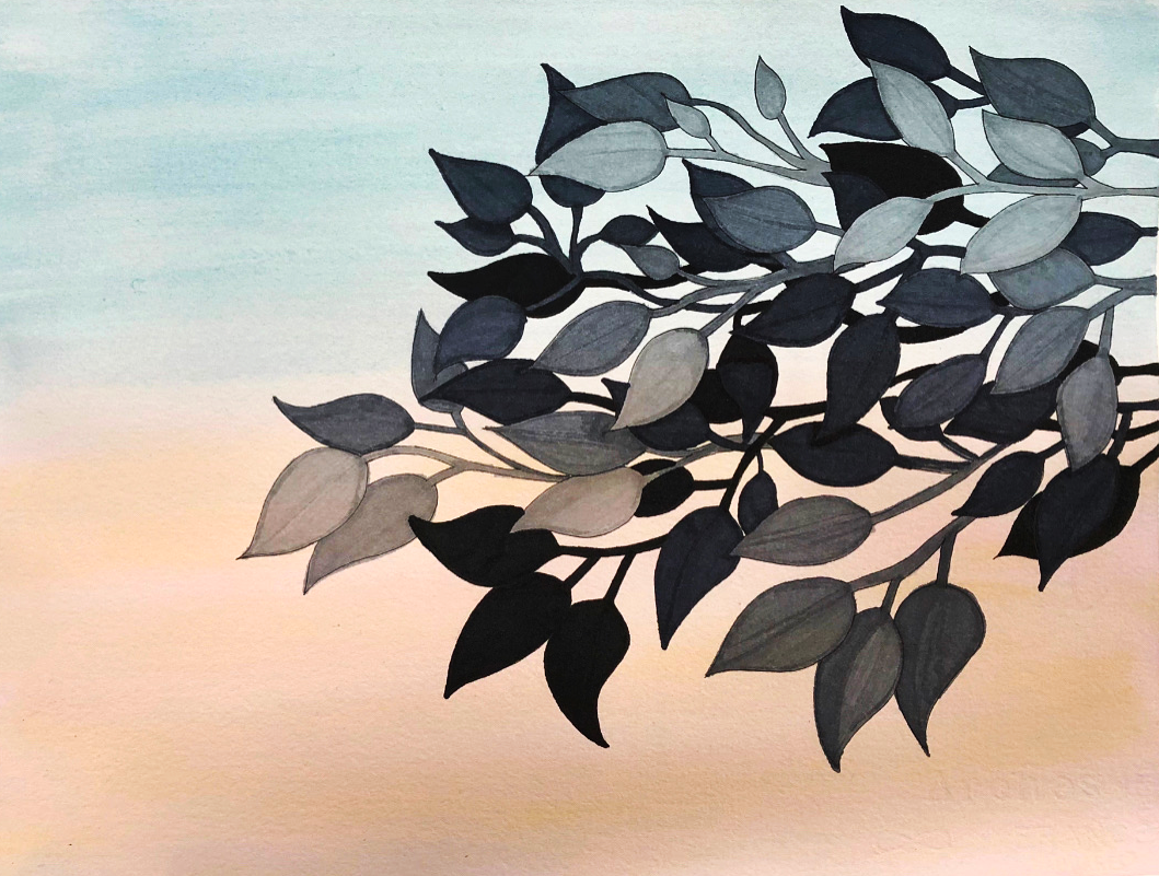 Shadow Work | Watercolor & Alcohol Markers on Paper 2019