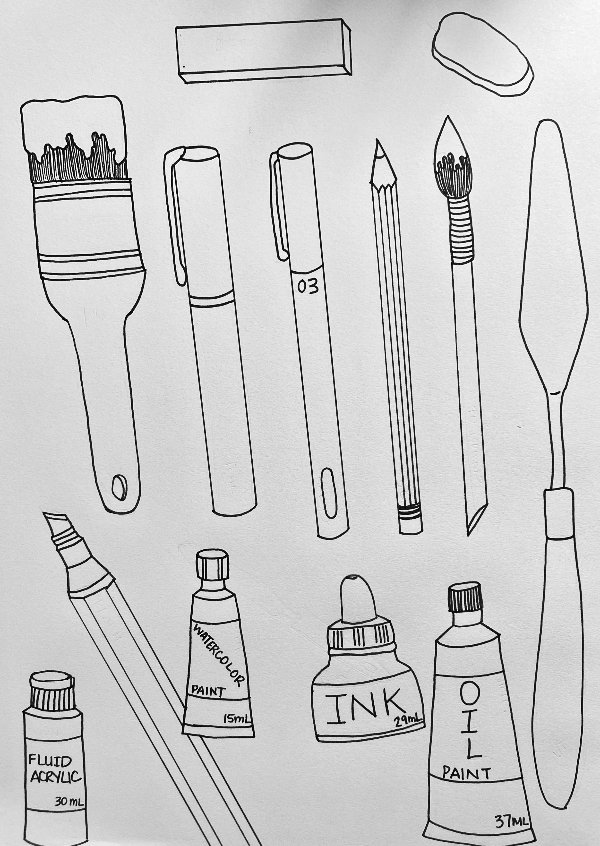 Tools | Ink on Bristol 9x12" 2020