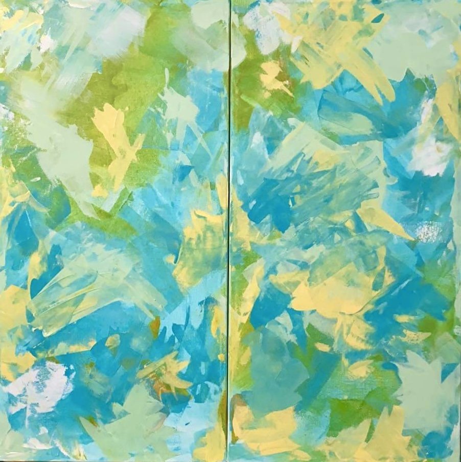 Burst Diptych | Acrylic on Canvas 2022