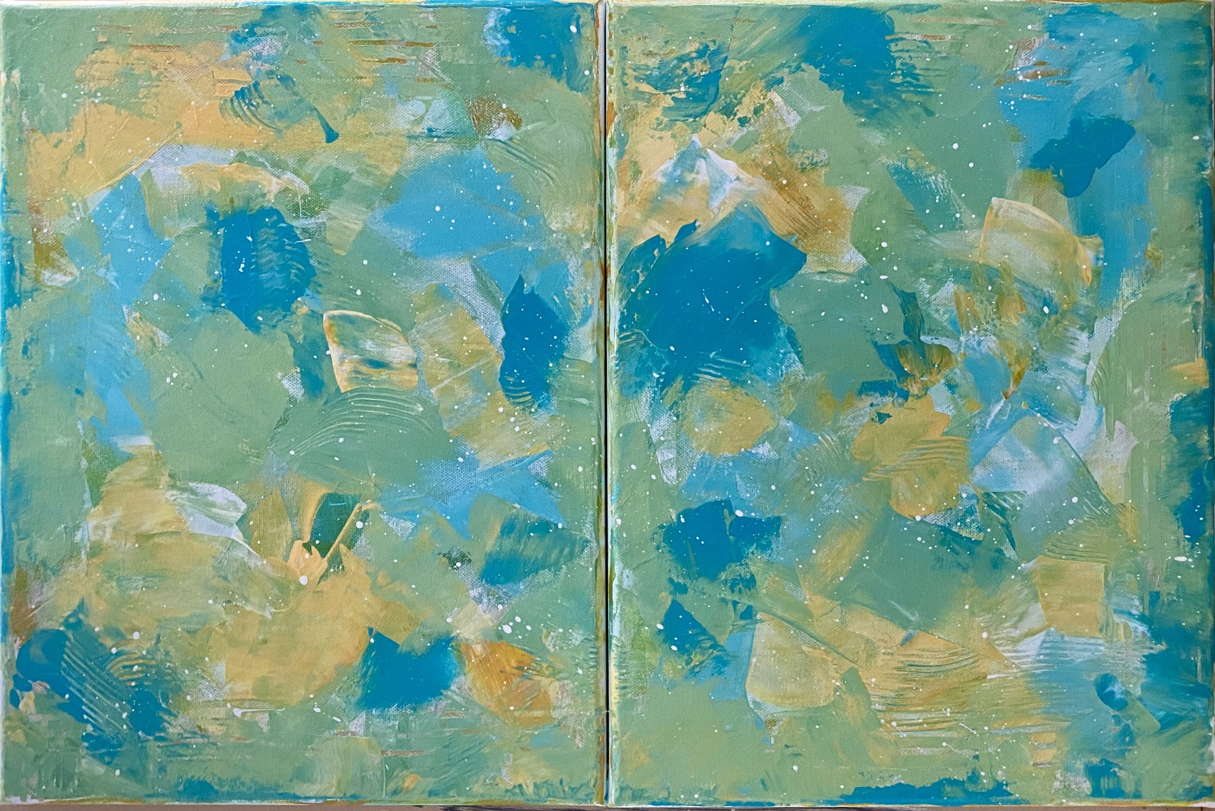 Untitled Diptych | Acrylic on Canvas 11x14" 2022