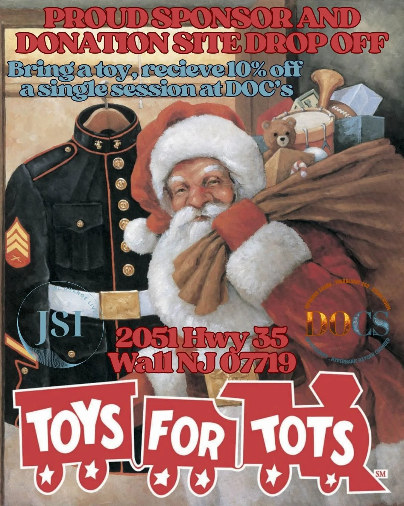 We are so happy to support @toysfortotsofficial again this year at the office! From now until December 15th if you bring a toy to your appointment you will receive 10% off a single session of one of the following: Cryotherapy, Infrared Sauna, Infrare
