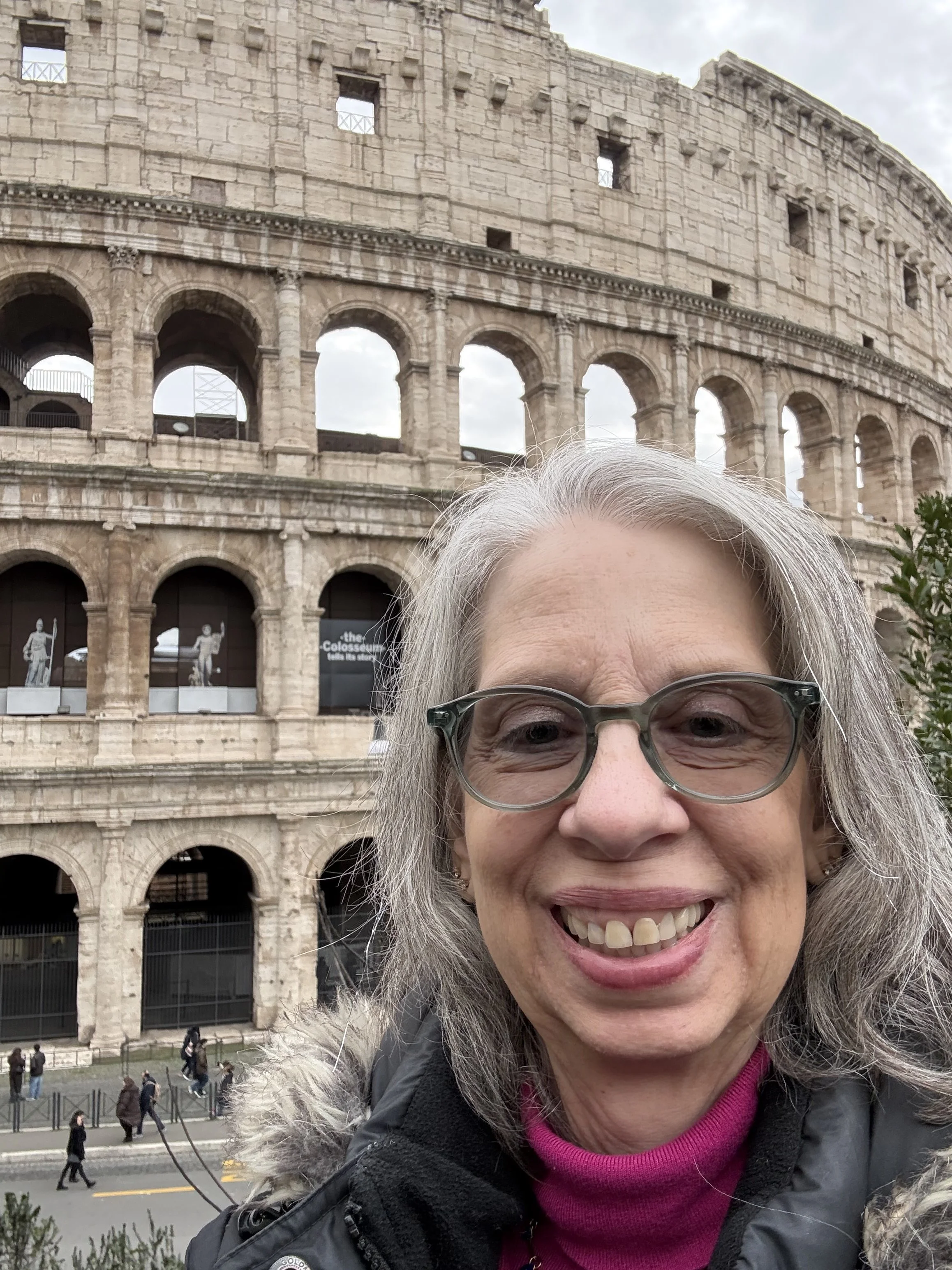 Paula Kirsch at the Colosseum, Rome, January 2026