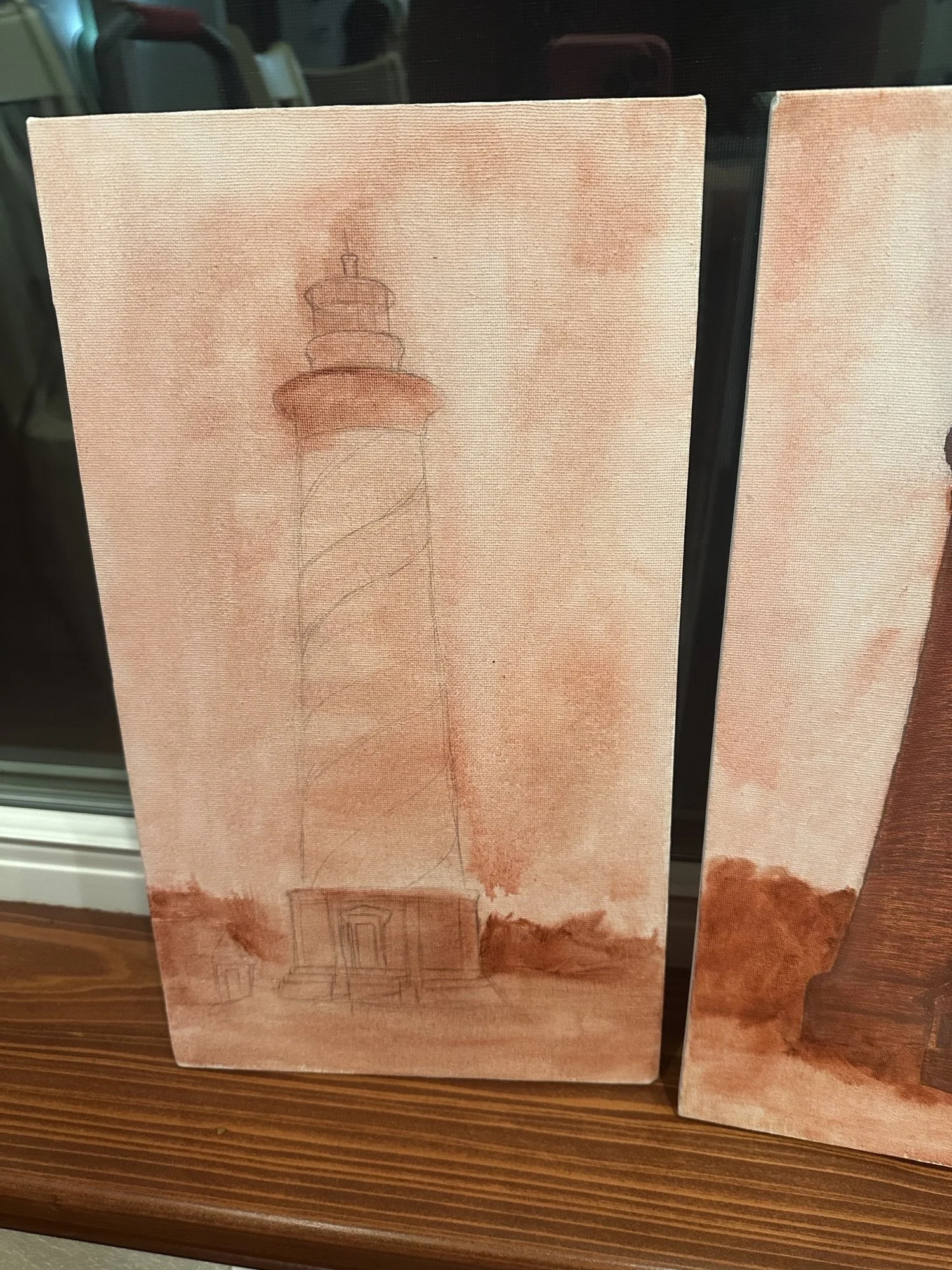 Cape Hatteras lighthouse progress picture