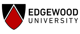 Edgewood University logo with shield emblem and text